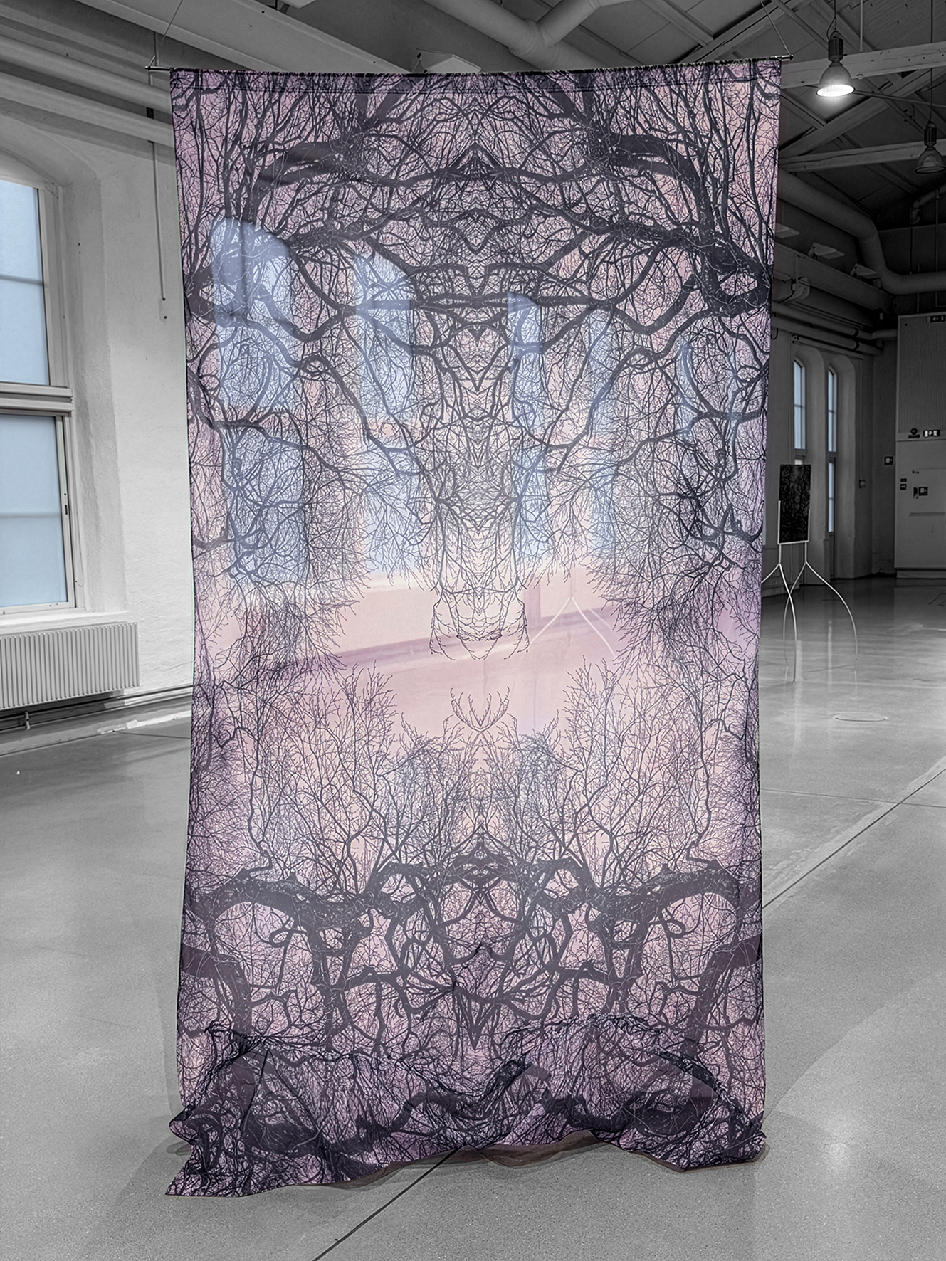 Susanne Fagerlund, "Rhizomorphs & Chimaeras", 2025. Print on fabric.