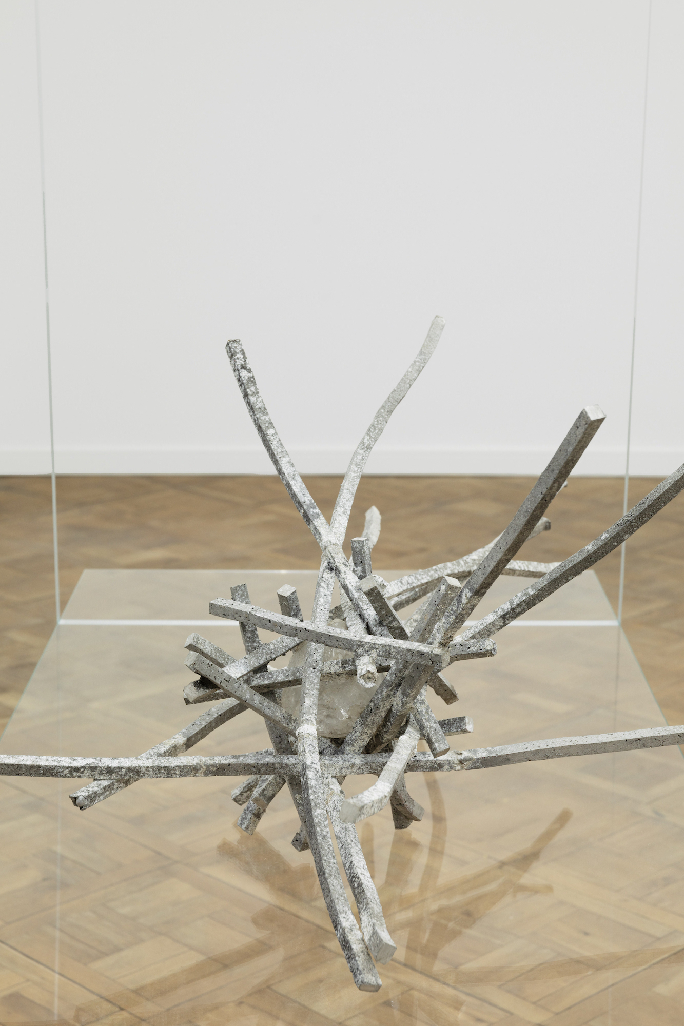 Mateusz Wójcik, "Comet", 2015, aluminium, glass, 70 x 100 x 120 cm, photo: bliss gallery