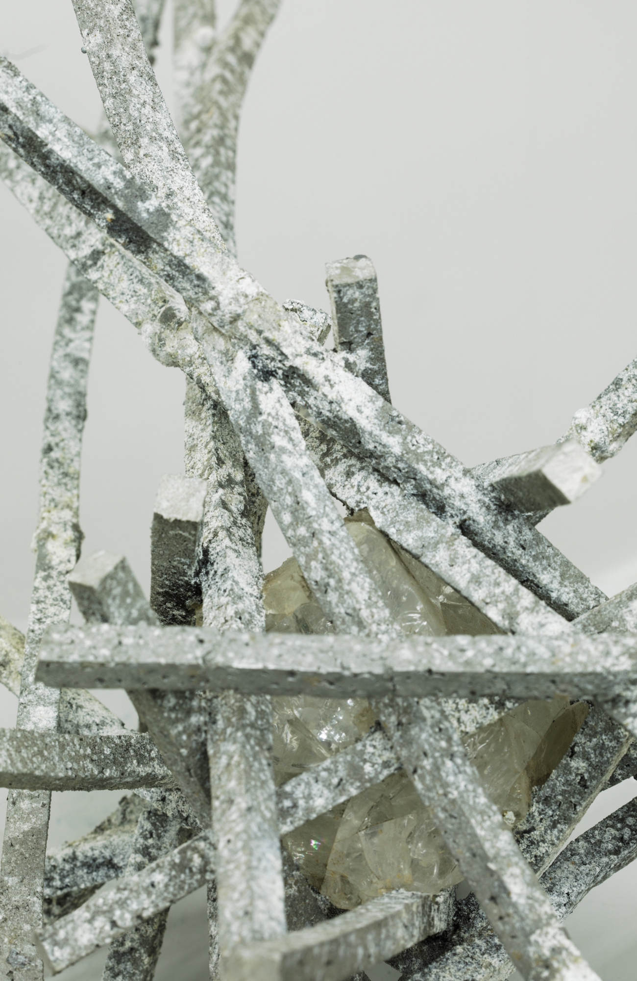 Mateusz Wójcik, "Comet", 2015, aluminium, glass, 70 x 100 x 120 cm, detail, photo: bliss gallery