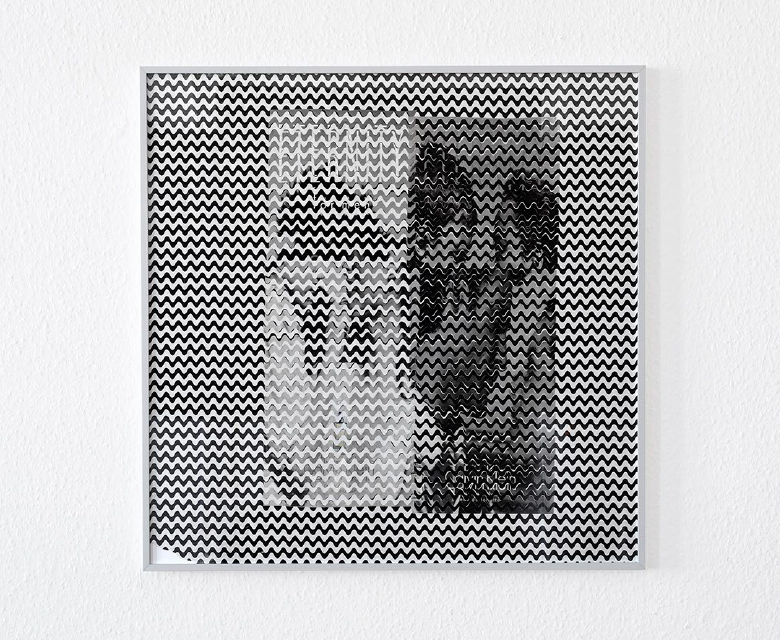 Lili Thiessen, in and out (3), 1993-2024 original 90's perfume ad, wrapping paper (for grown-ups) 71 × 71 cm