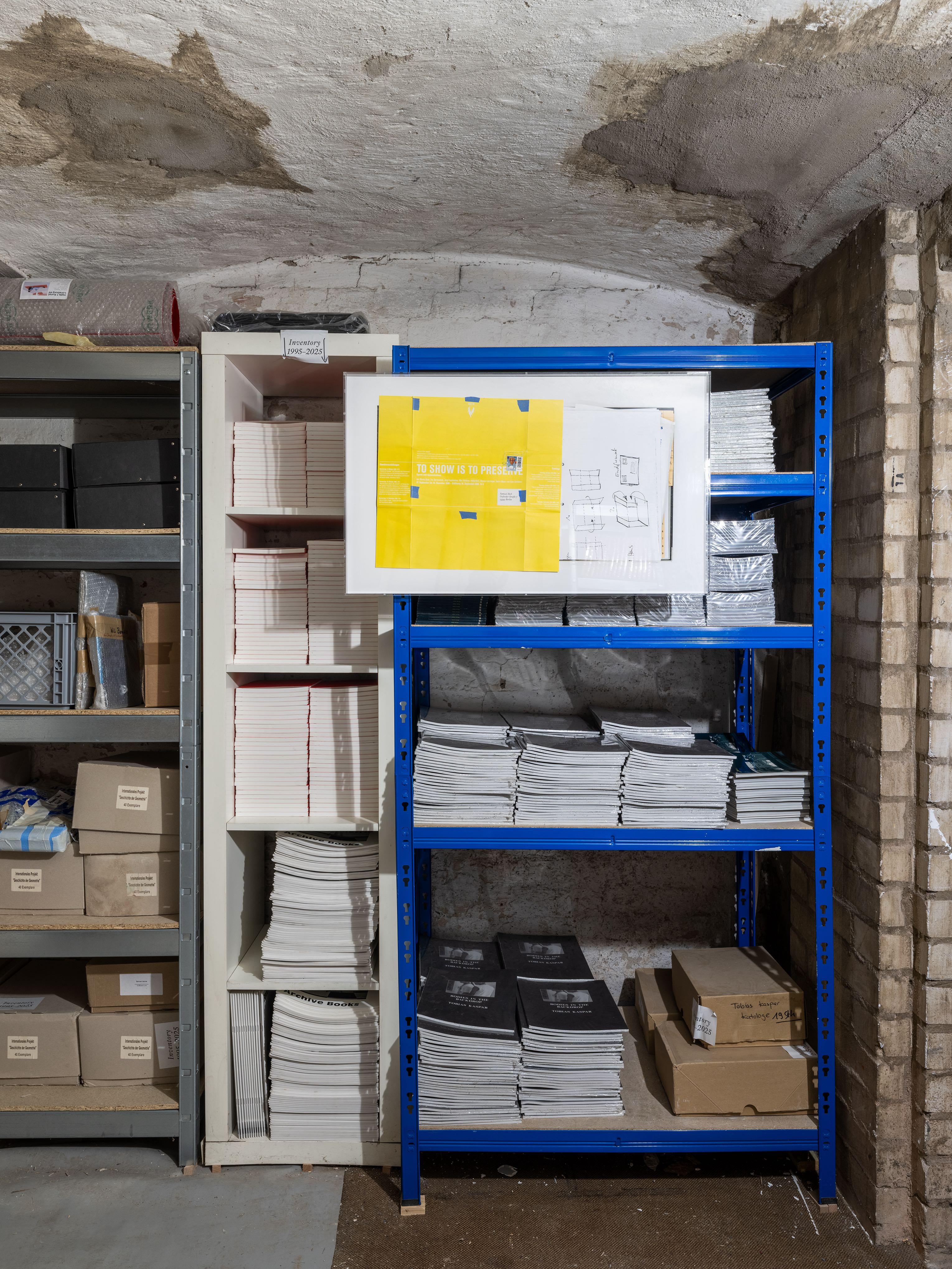 To Show is to preserve (2008, 2025), Acrylic glass cover, document, inkjet print on Hahnemühle Photo Rag, birch plywood with white melamine, 45x73,8x4cm, 2025, Photography: Fred Dott