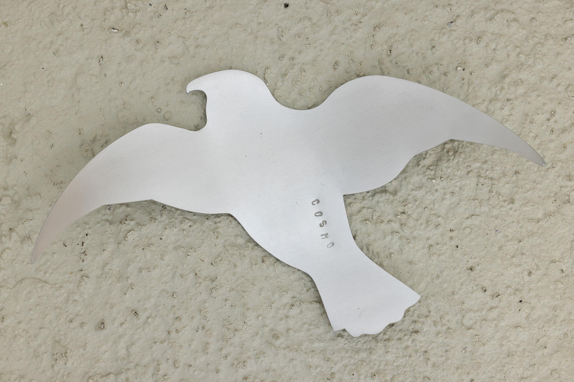 image: work / title and year: a silhouette, 2025 / material: aluminium / dimensions: 20 x 15 cm