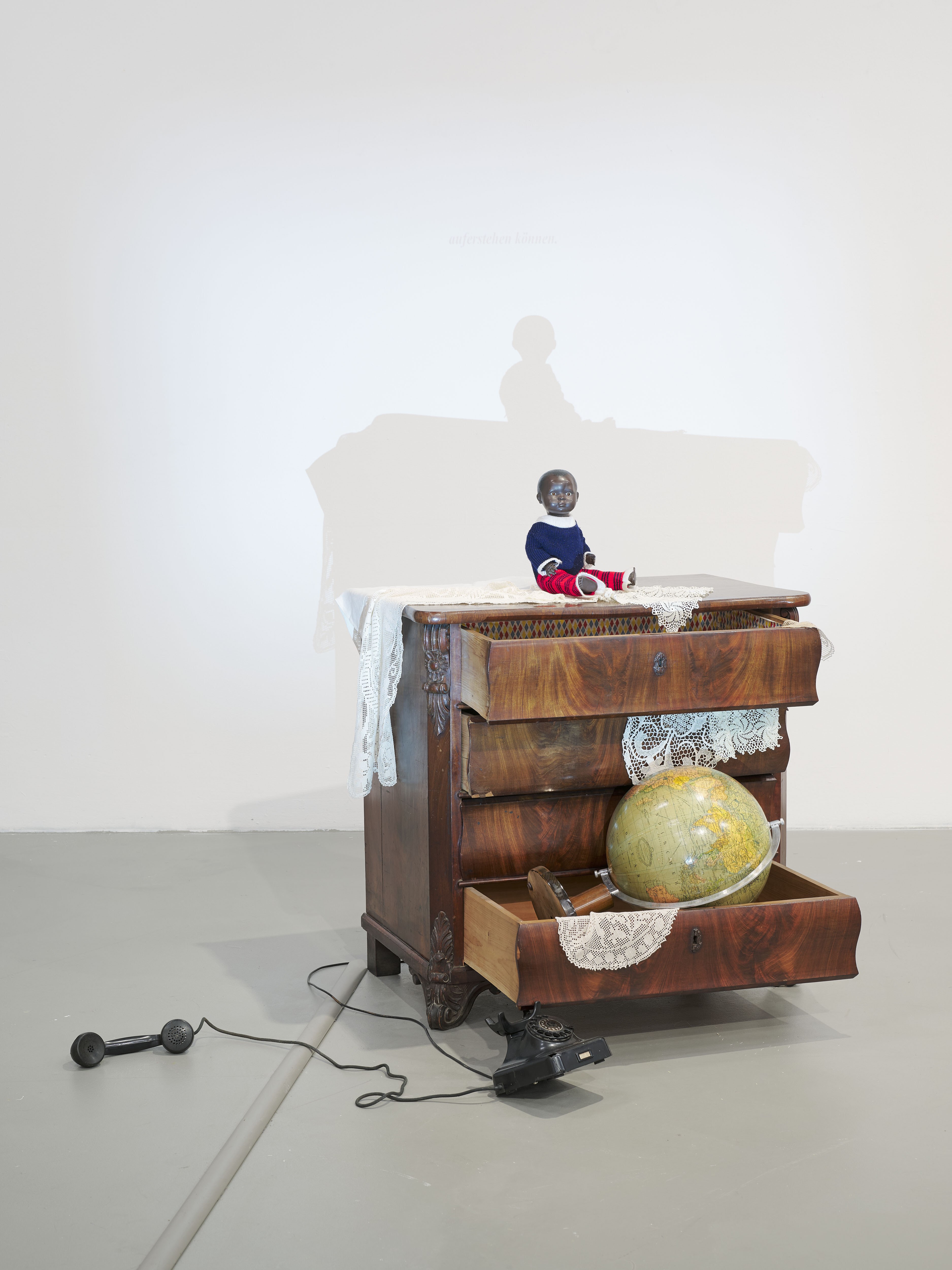 Joana Atemengue Owona, Elfriede Fiegert war hier, 2025, exhibition view ICAT of HFBK Hamburg; Photo: Tim Albrecht