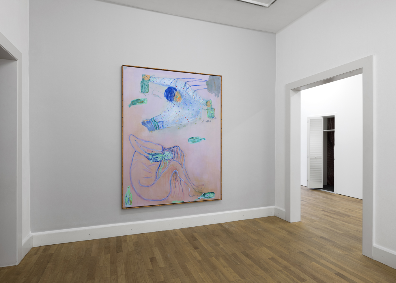 Exhibition view: Stephen G. Rhodes, Dealer’s Discipline, 2022, Oil on canvas, 204 x 153.5 x 5.5 cm (framed)