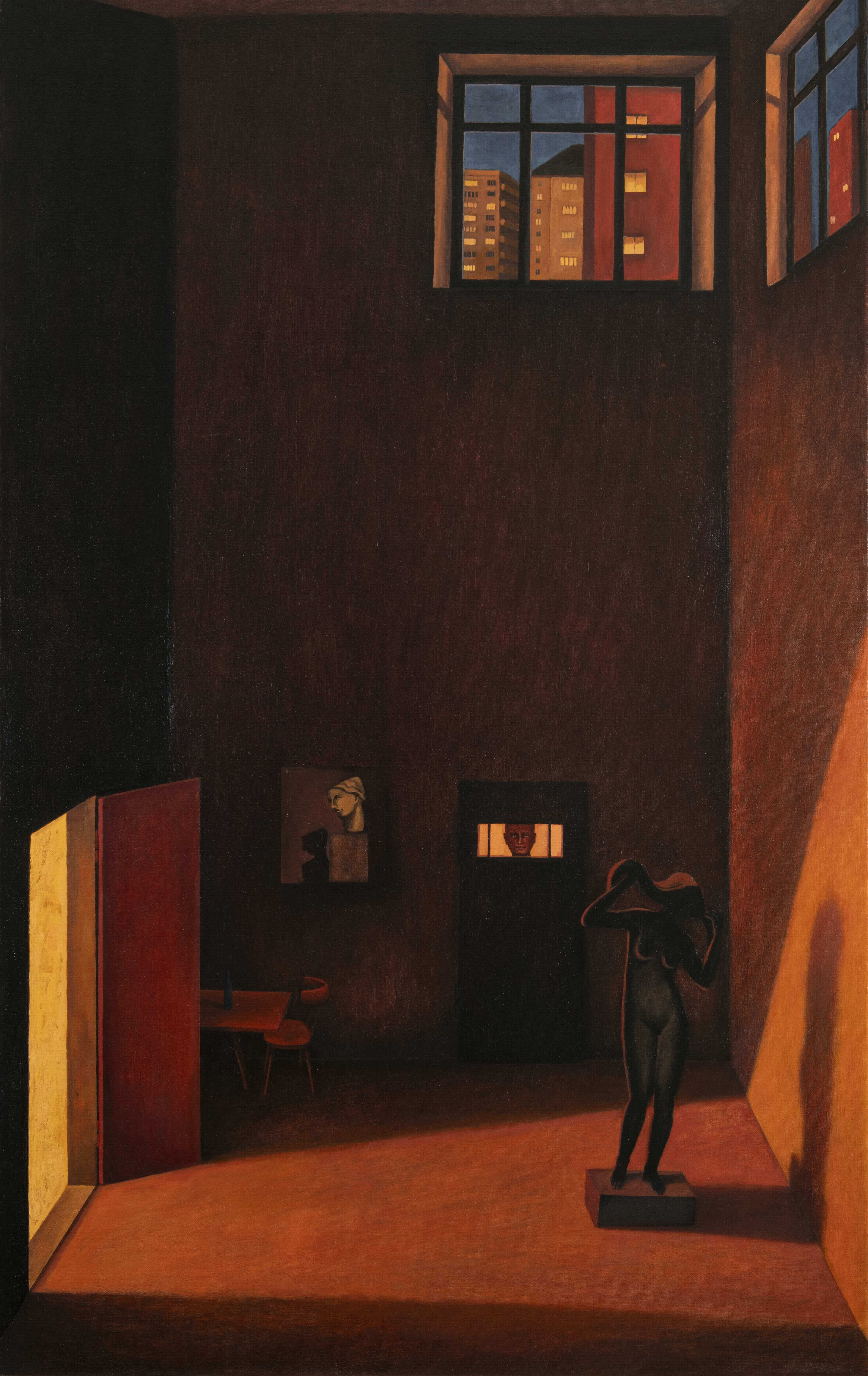 Ilona Koroman / Someone is Watching / 2025 / oil on canvas / 120 x 75 cm