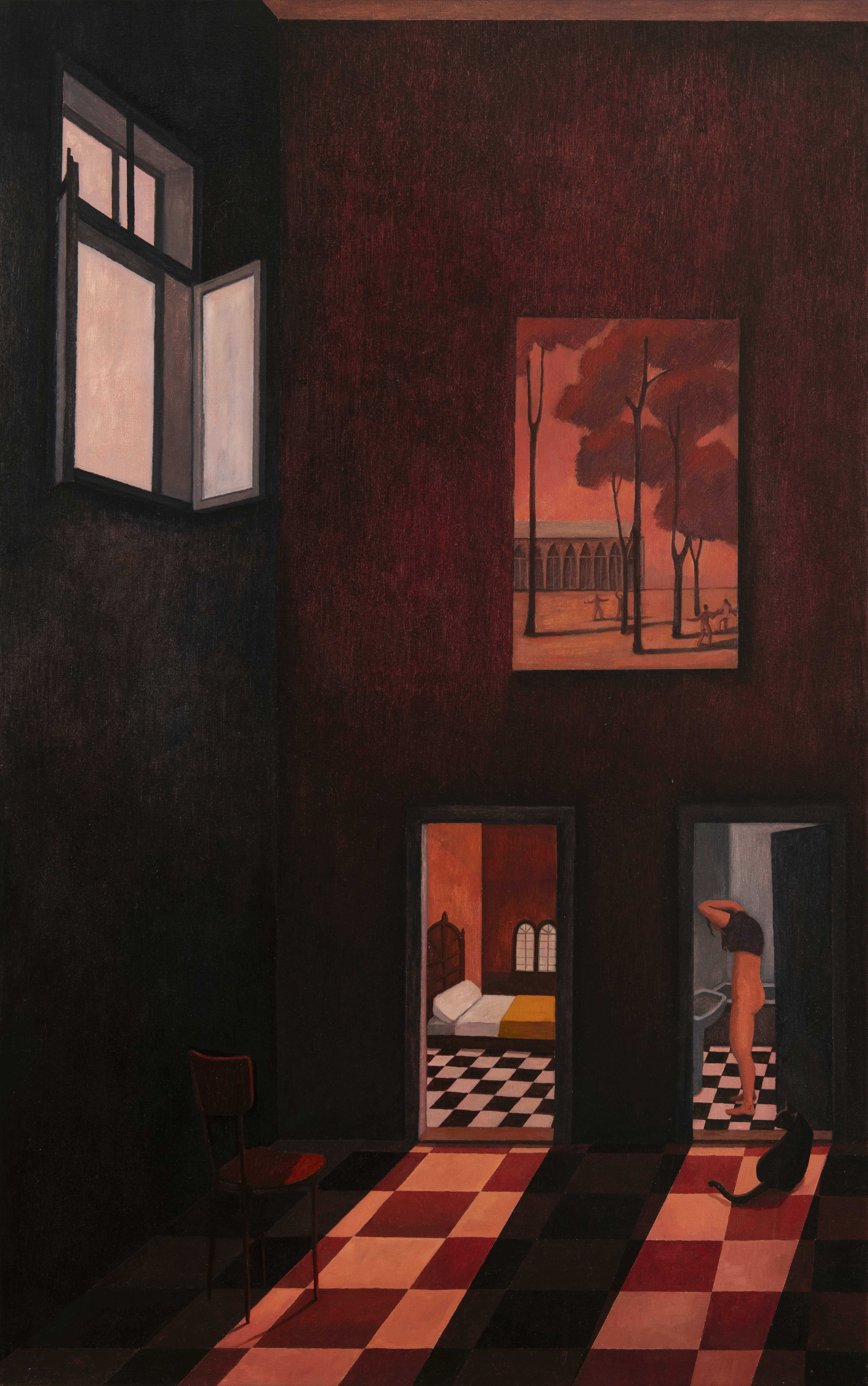 Ilona Koroman / Routine / 2025 / oil on canvas / 120 x 75 cm