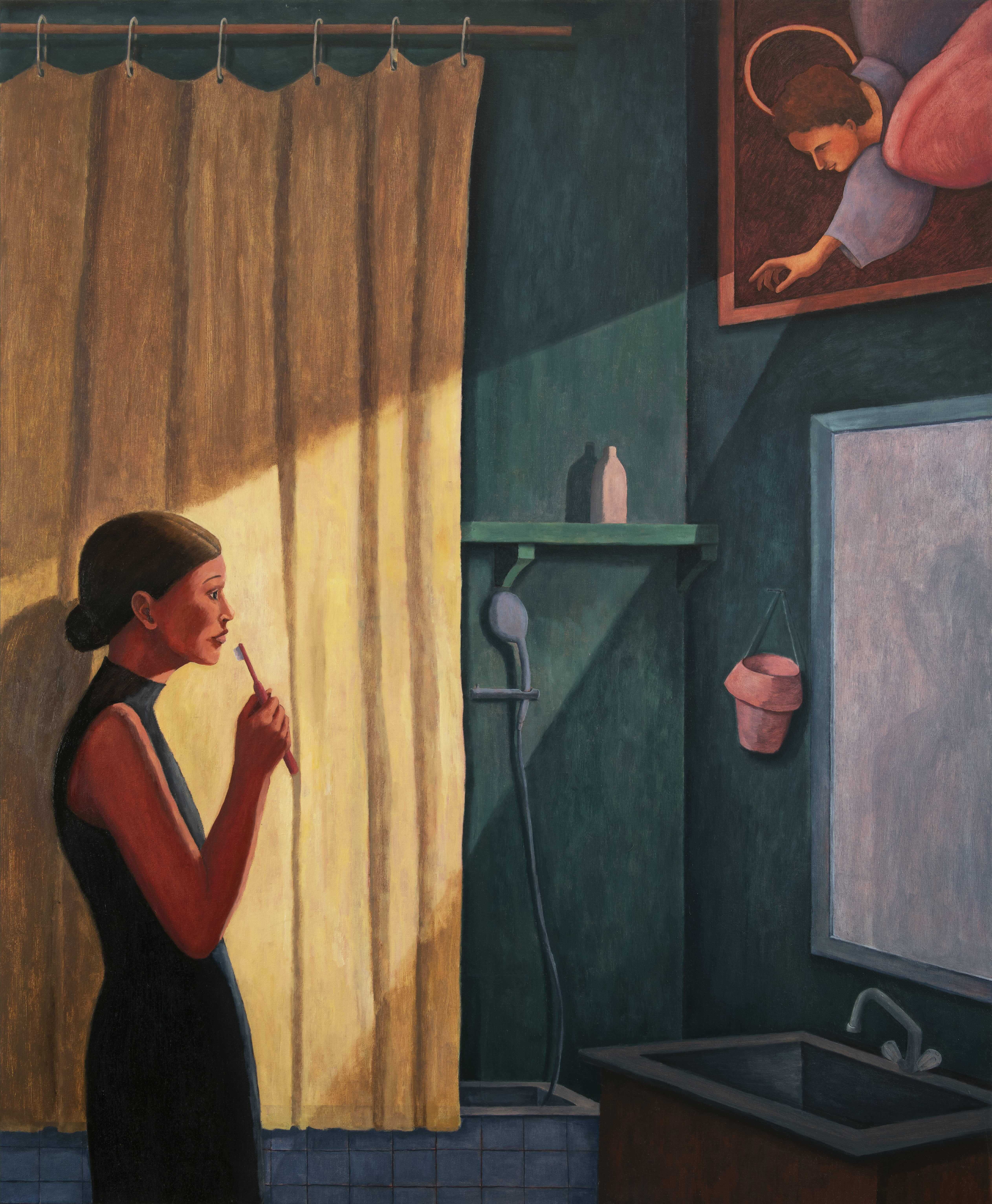 Ilona Koroman  / In The Bathroom / 2025 / oil on canvas / 140 x 115 cm