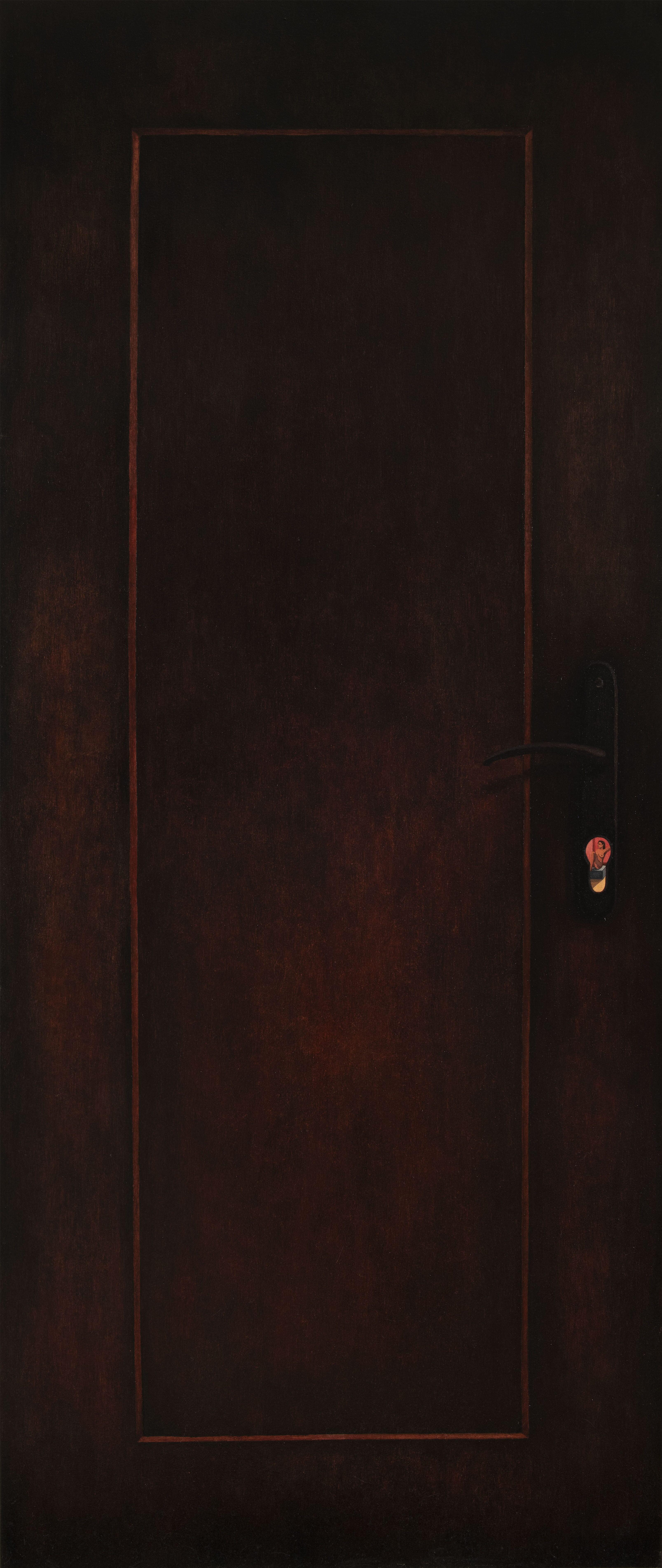 Ilona Koroman  / Through The Keyhole / 2025 / oil on canvas / 190 x 80 cm