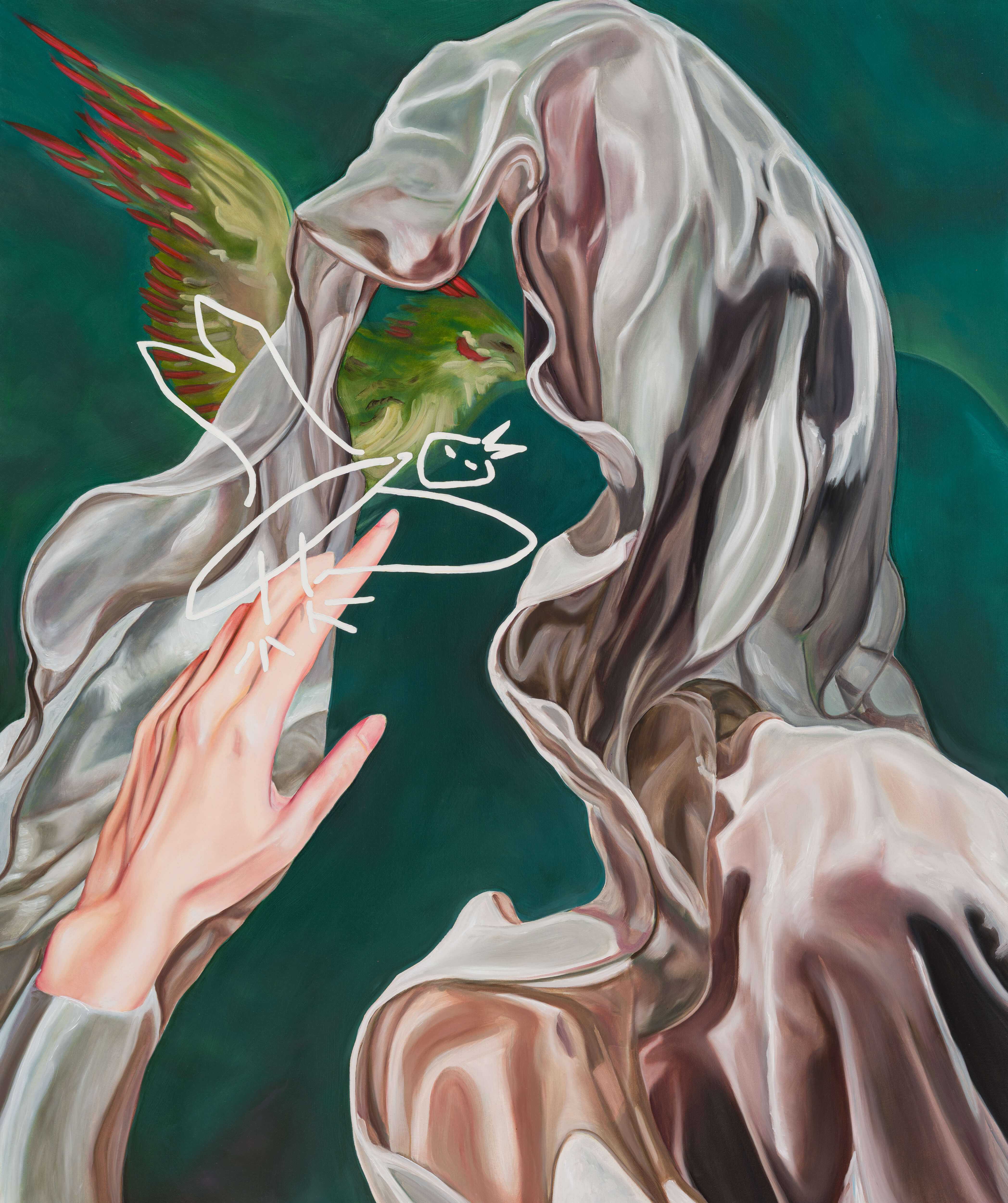 Chloé Saï Breil-Dupont, 'This bird is a bird', 2025, oil on canvas, 120 x 100 cm