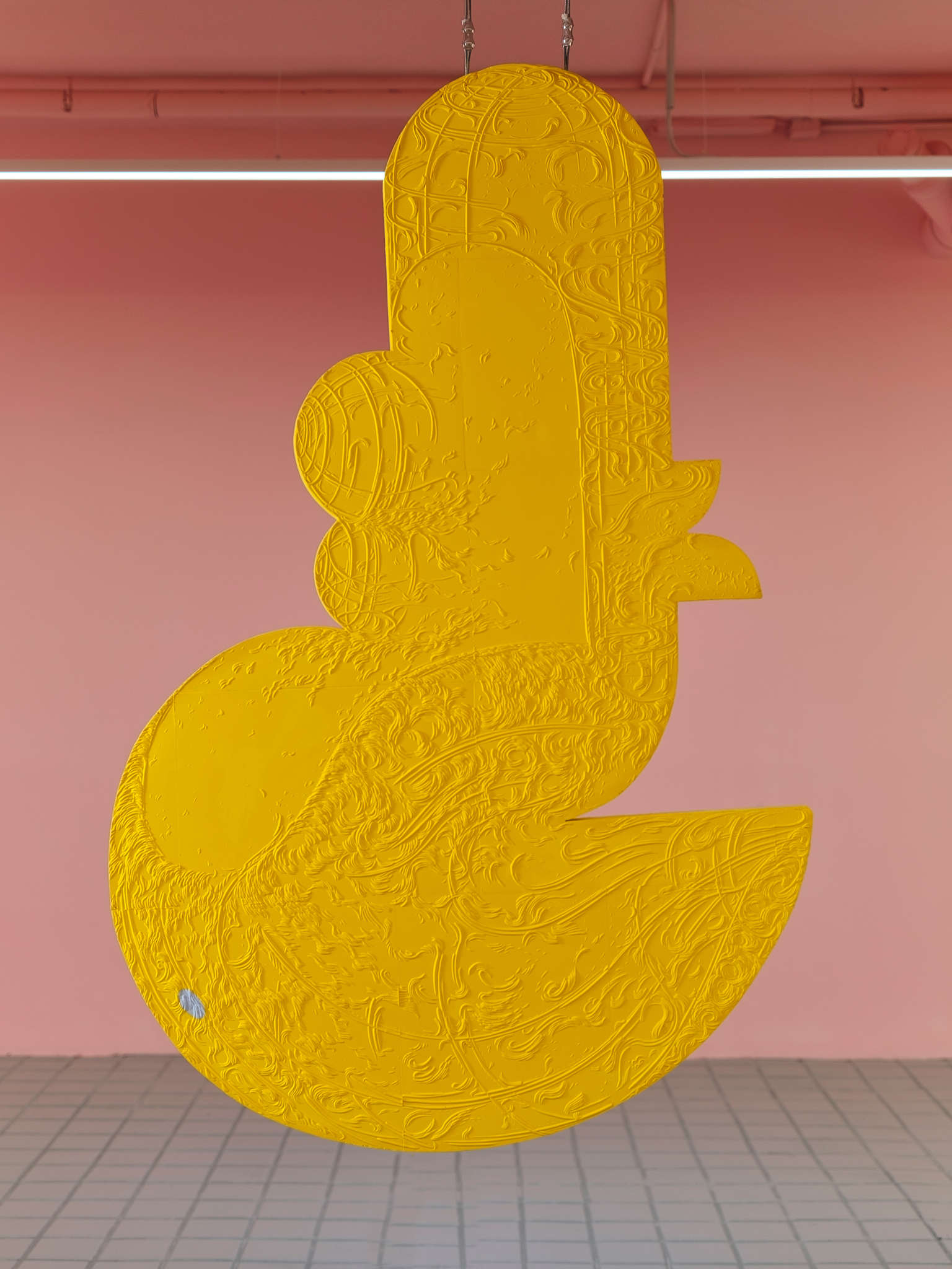 Ghost Note III, 2024 Ceramic and pigments 153 x 99 x 4 cm