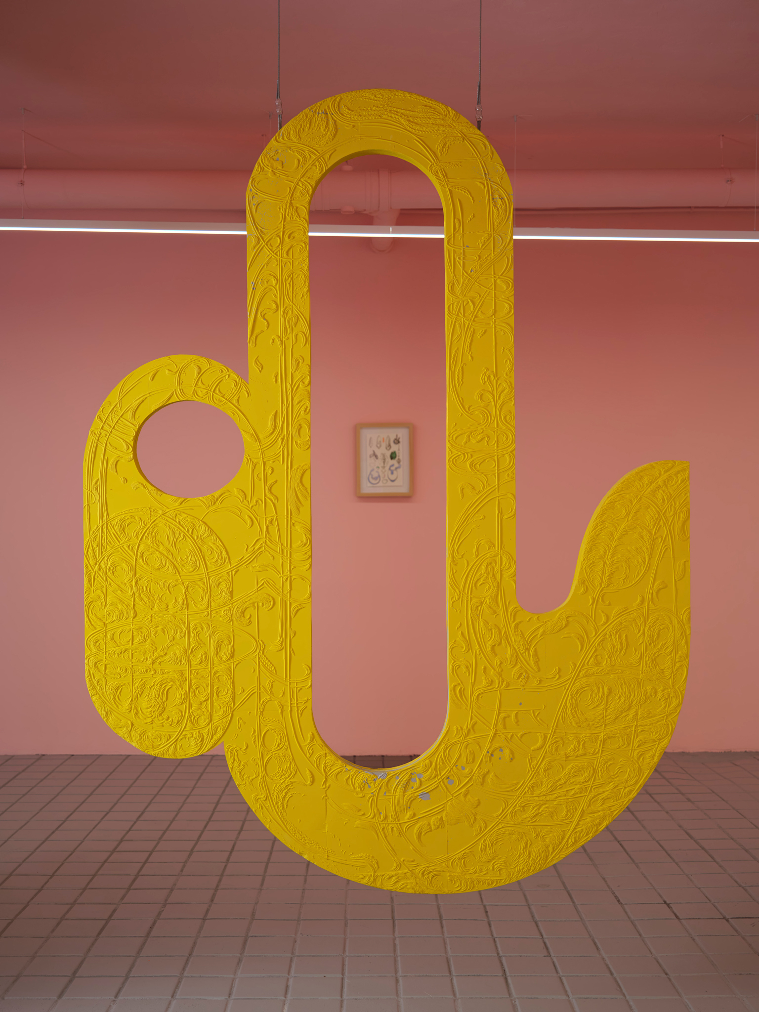 Ghost Note II, 2024 Ceramic and pigments 200 x 150 x 4 cm