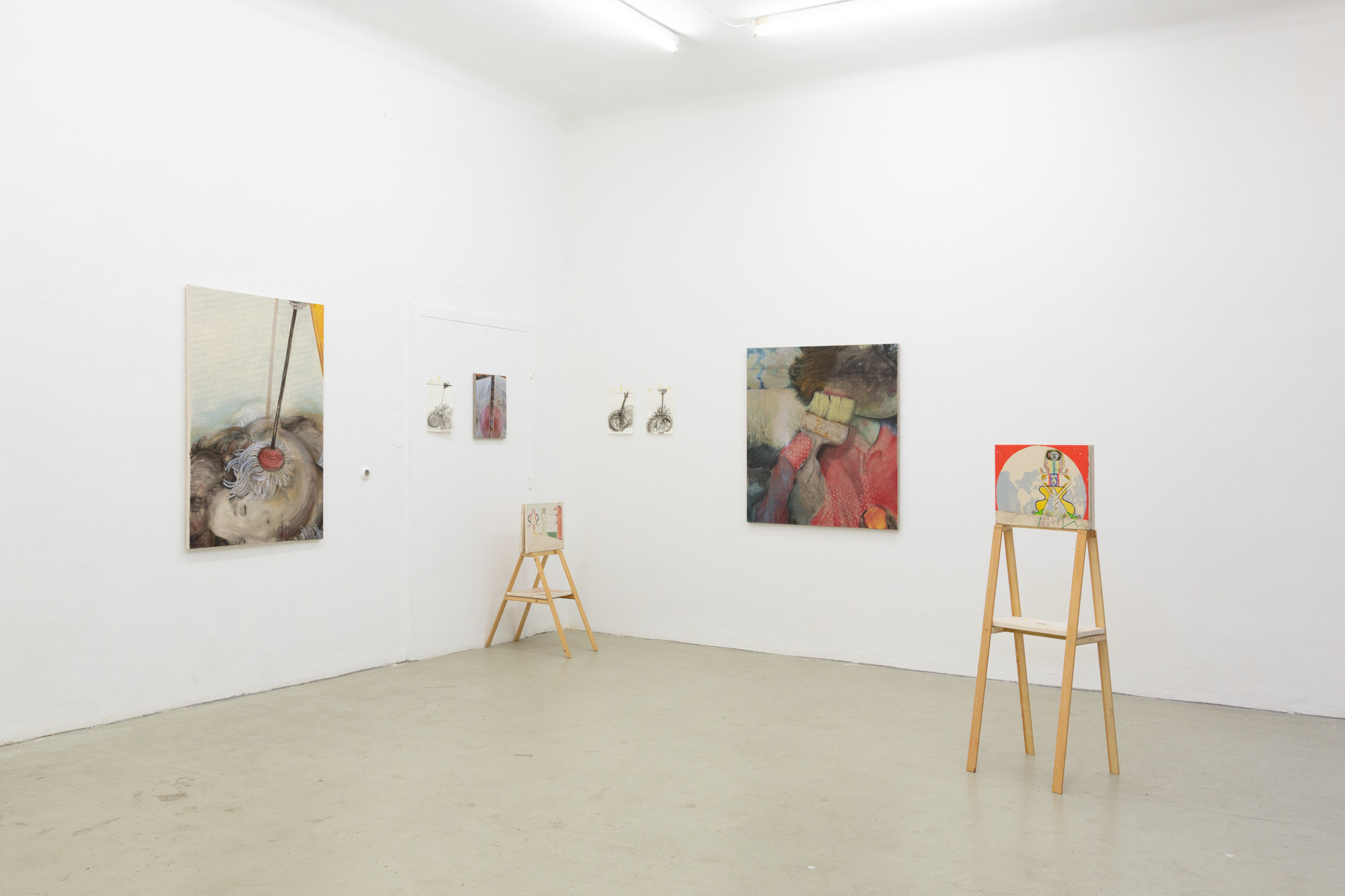 Exhibition view, Ronald, Margret, Norament, Sophie Schagerl, Adrian Hazi, Plateau Vienna, 2025