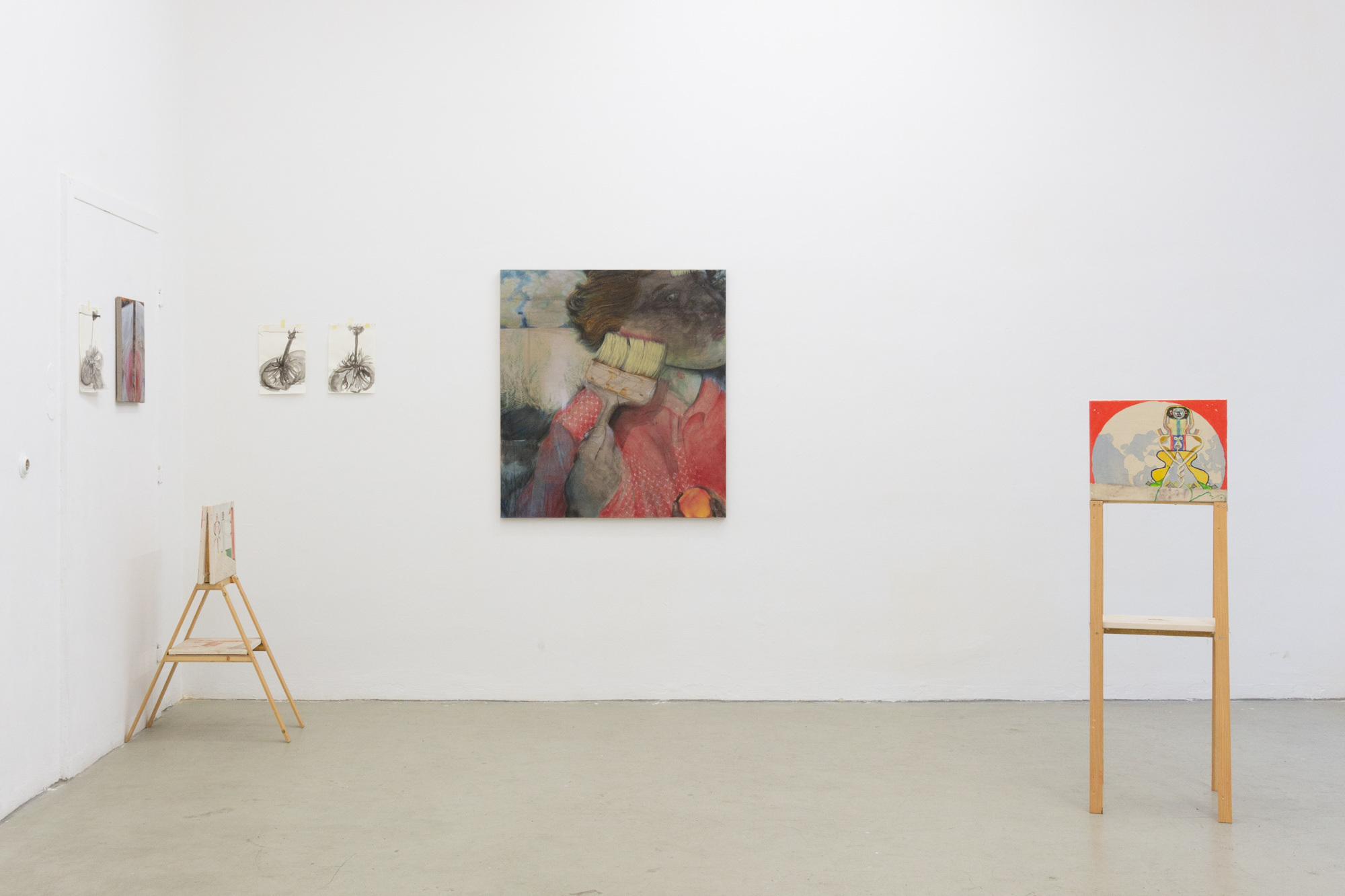 Exhibition view, Ronald, Margret, Norament, Sophie Schagerl, Adrian Hazi, Plateau Vienna, 2025