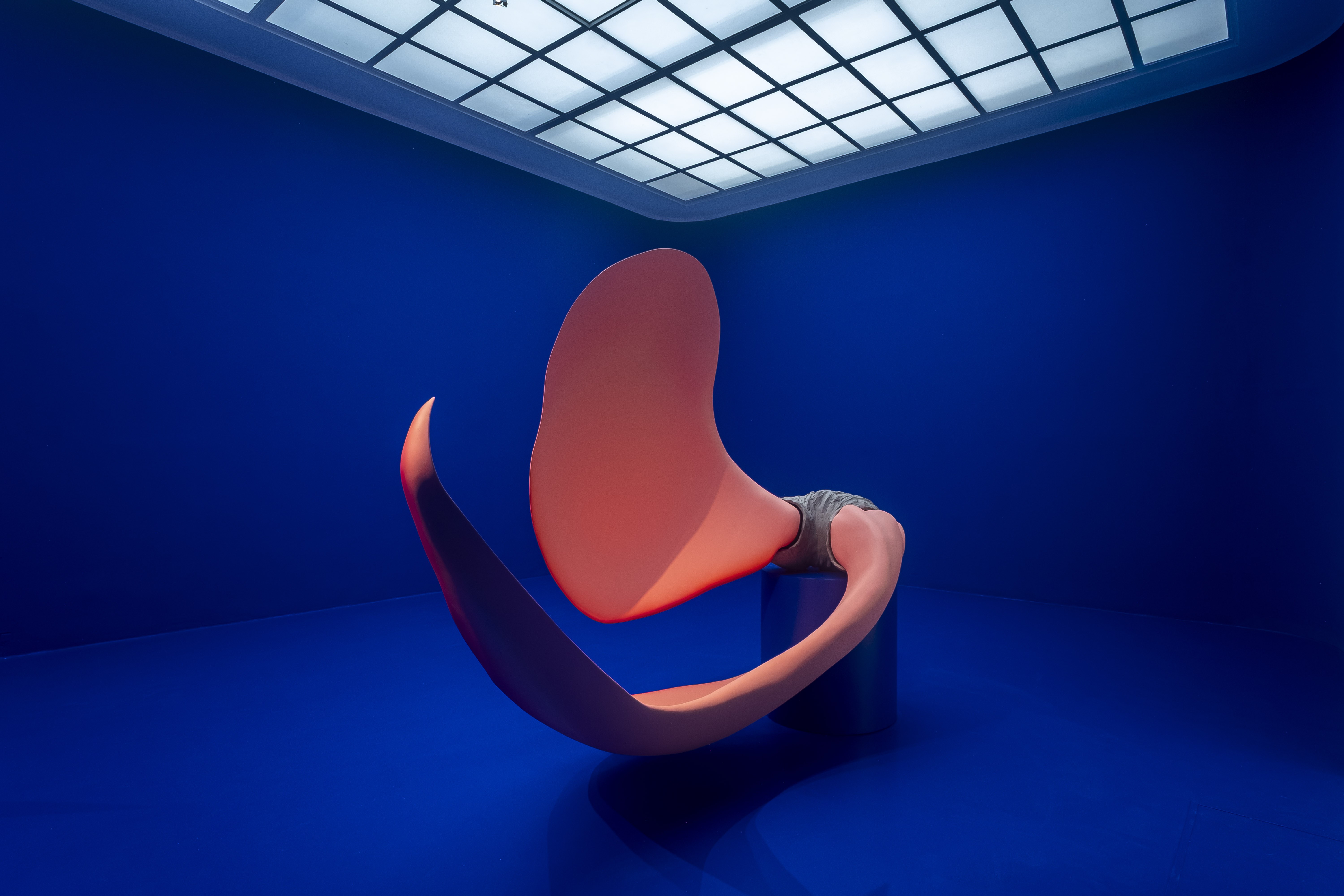 Teresa Solar Abboud, "Tunnel Boring Machine (Transformation Figure)", 2024. Installation view "Self-Portrait as a Pregnant Woman", Kunstverein Hannover, 2025. Photo: Mathias Völzke