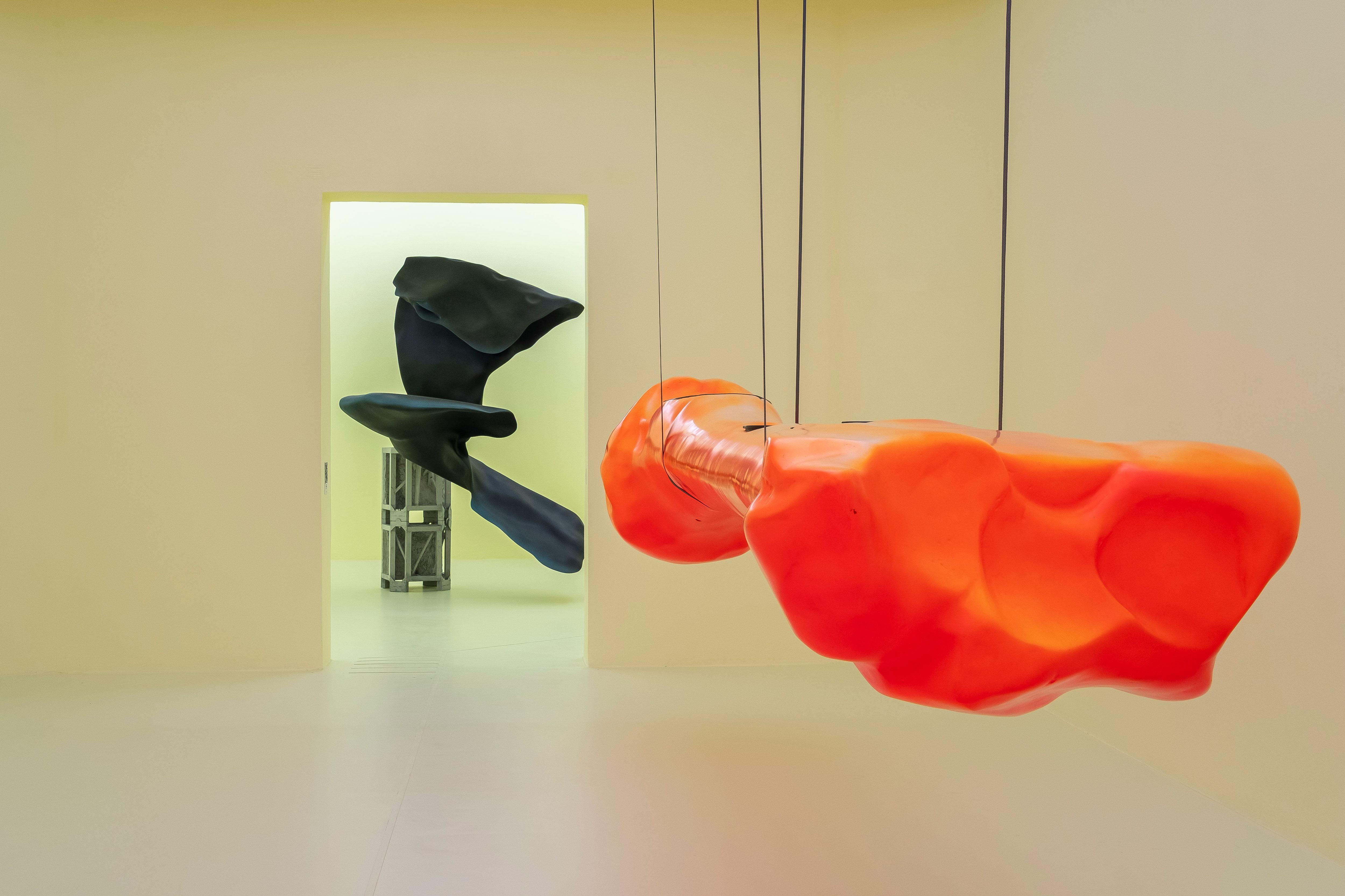 Teresa Solar Abboud, "Osteoclast (I do not know how I came to be on board this ship, this navel of my ark)", 2021. Installation view "Self-Portrait as a Pregnant Woman", Kunstverein Hannover, 2025. Photo: Mathias Völzke