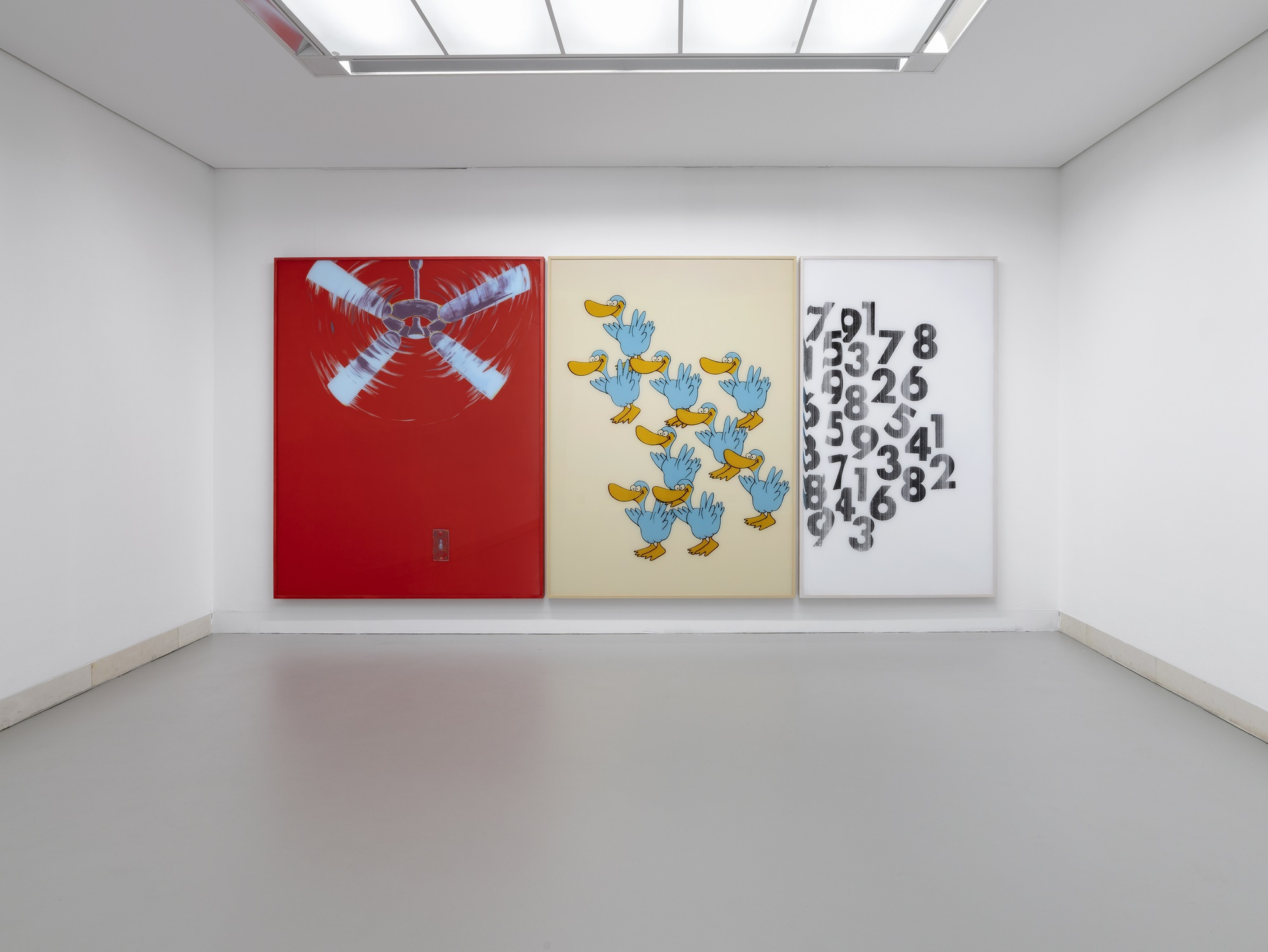 Installation view: Alex Da Corte, A Boom, Overheard, Overhead, 2023, Photo: Wolfgang Günzel, © the artist and Galerie Stadt Sindelfingen, Courtesy: the artist and Galerie Gió MARCONI
