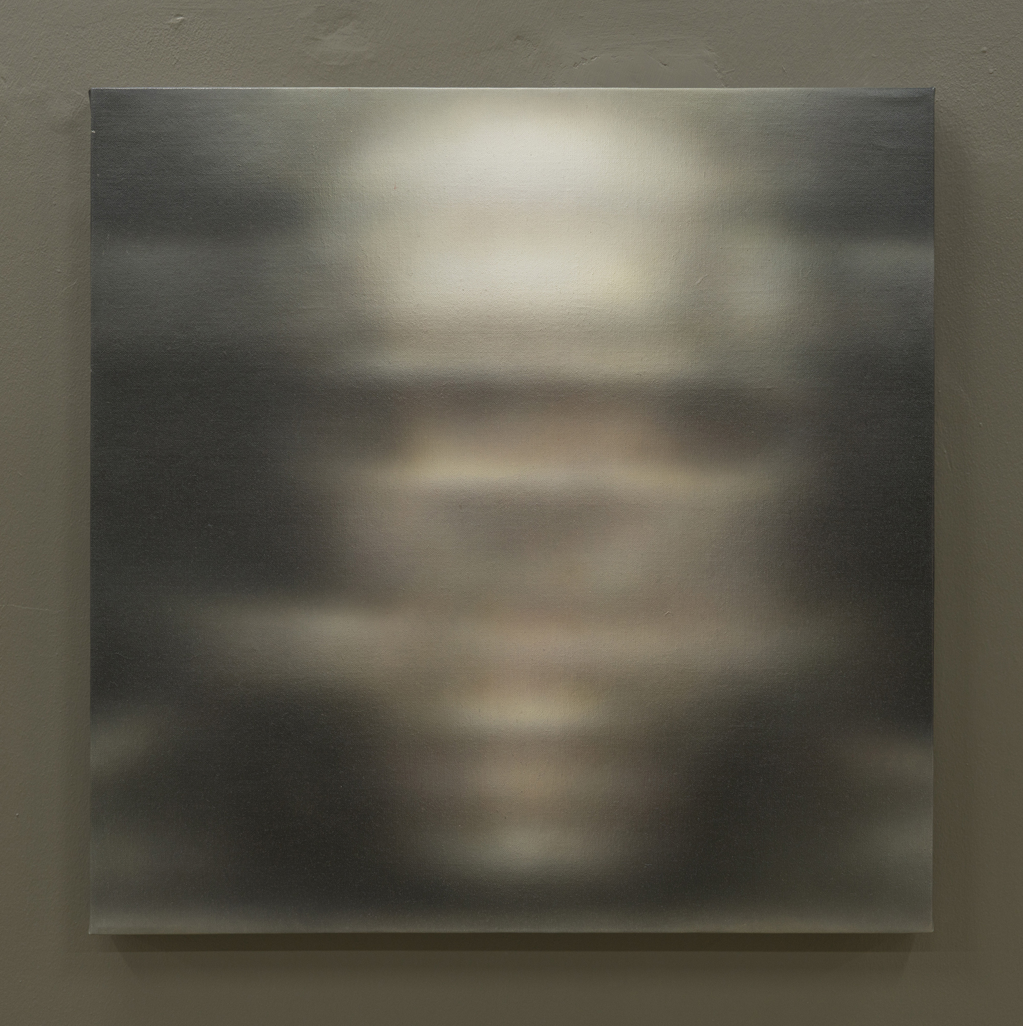 Swipe Painting or Abstraction of a Globalized Capitalism or the Manipulation of a Brush Where the Infinite Variety of Phenomena Are Concealed (Diamond Skull) Oil on linen 70 x 70 cm 2026