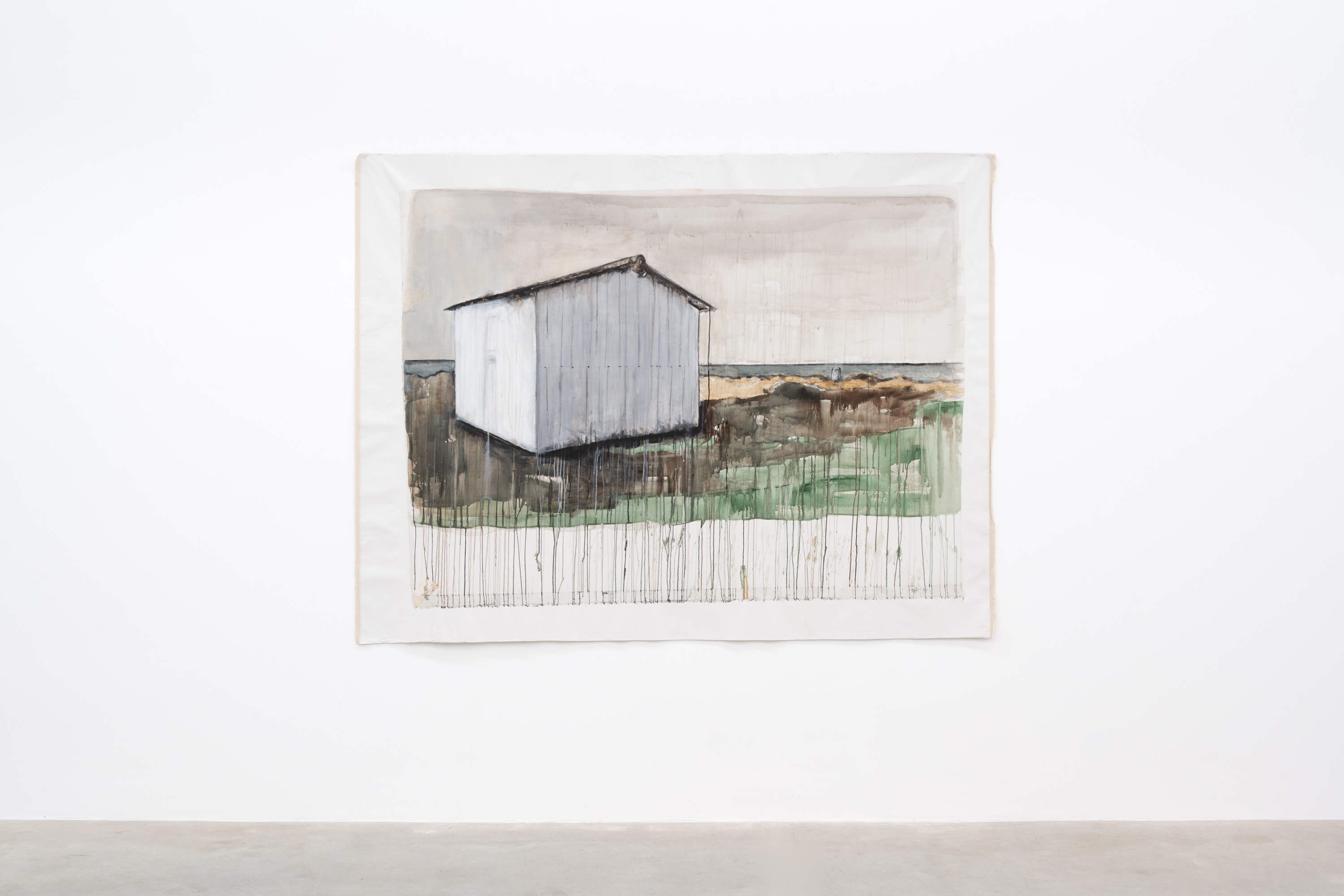 Tamara Al-Samerraei, Shed 2, 2025. Courtesy of the artist and Marfa’ Projects, Beirut. Ausstellungsansicht / Installation view Kunsthaus Baselland 2026. © Kunsthaus Baselland. Foto / Photo: Finn Curry / Kunsthaus Baselland