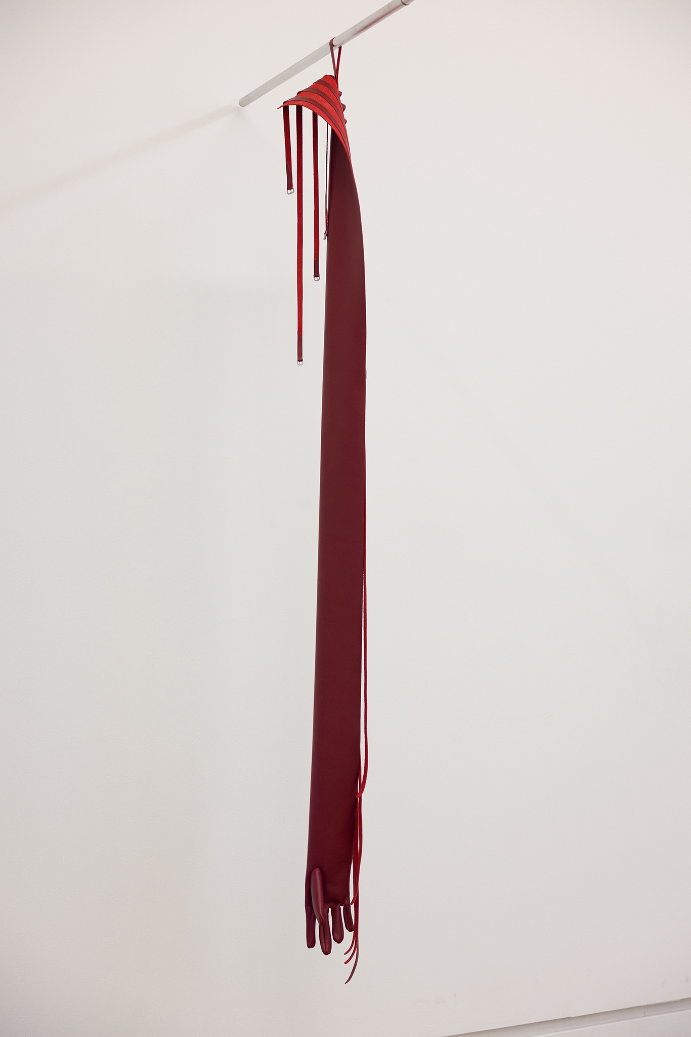 Hands, 2025 - leather, sandblasted watch faces, watch buckles, aluminum