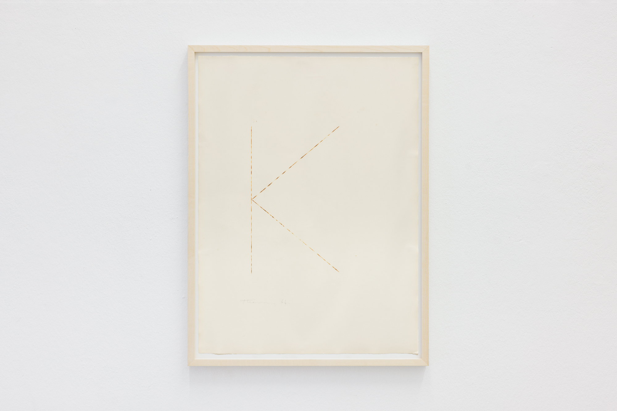 Erwin Thorn, untitled, 1966, fire drawing on paper, bunsen burner, 65 x 48 cm