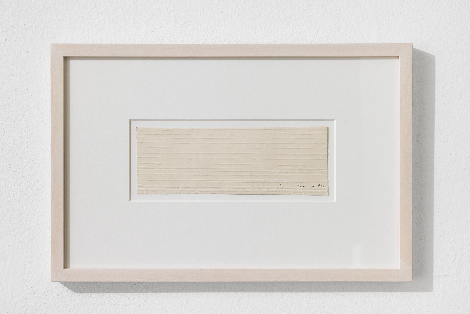 Erwin Thorn, untitled, 1961, embossed printing, paper and ink, 8 x 22,5 cm