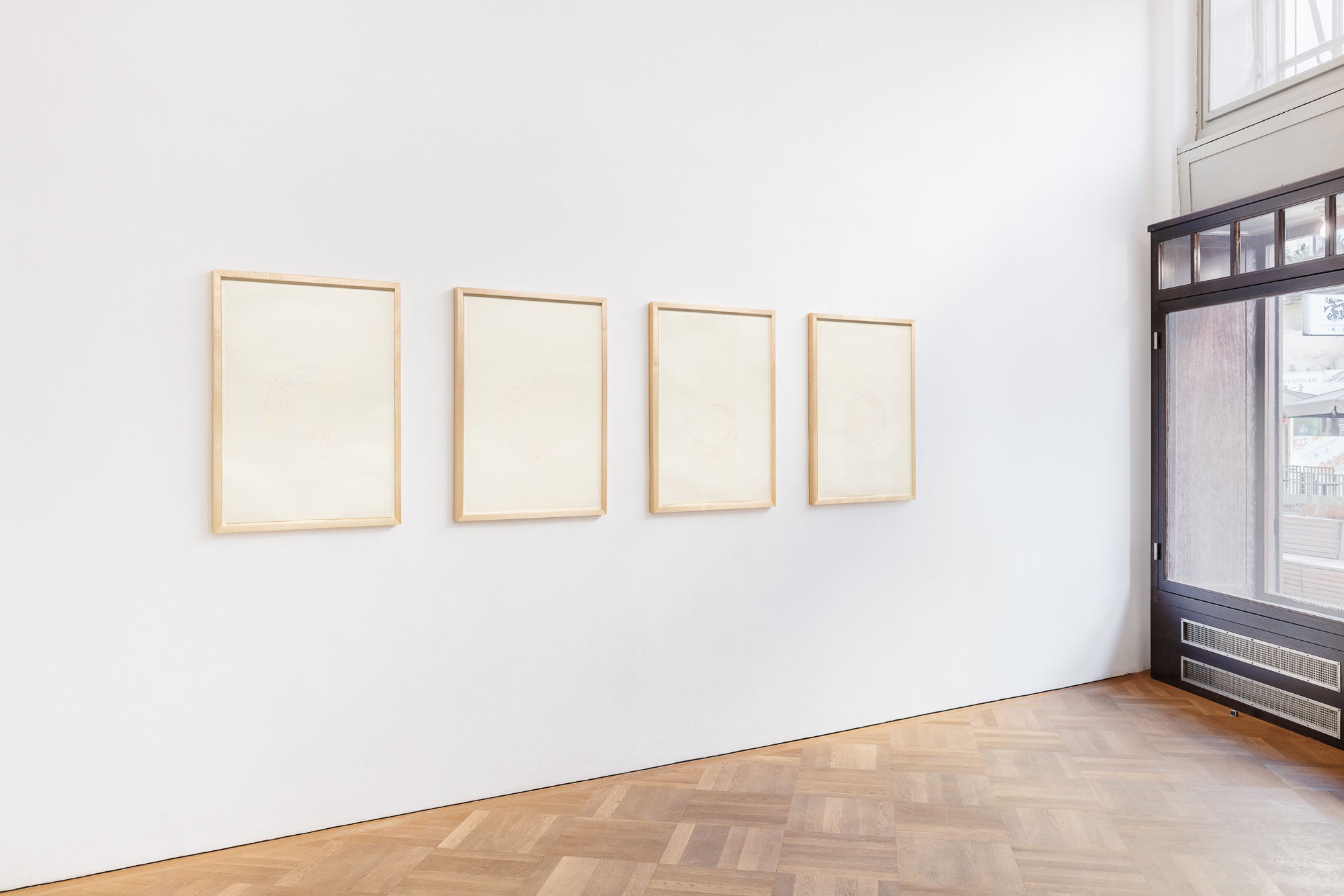 Exhibition view Random Tunes and Fire Drawings, Erwin Thorn,  Lombardi-Kargl, 2026, Vienna