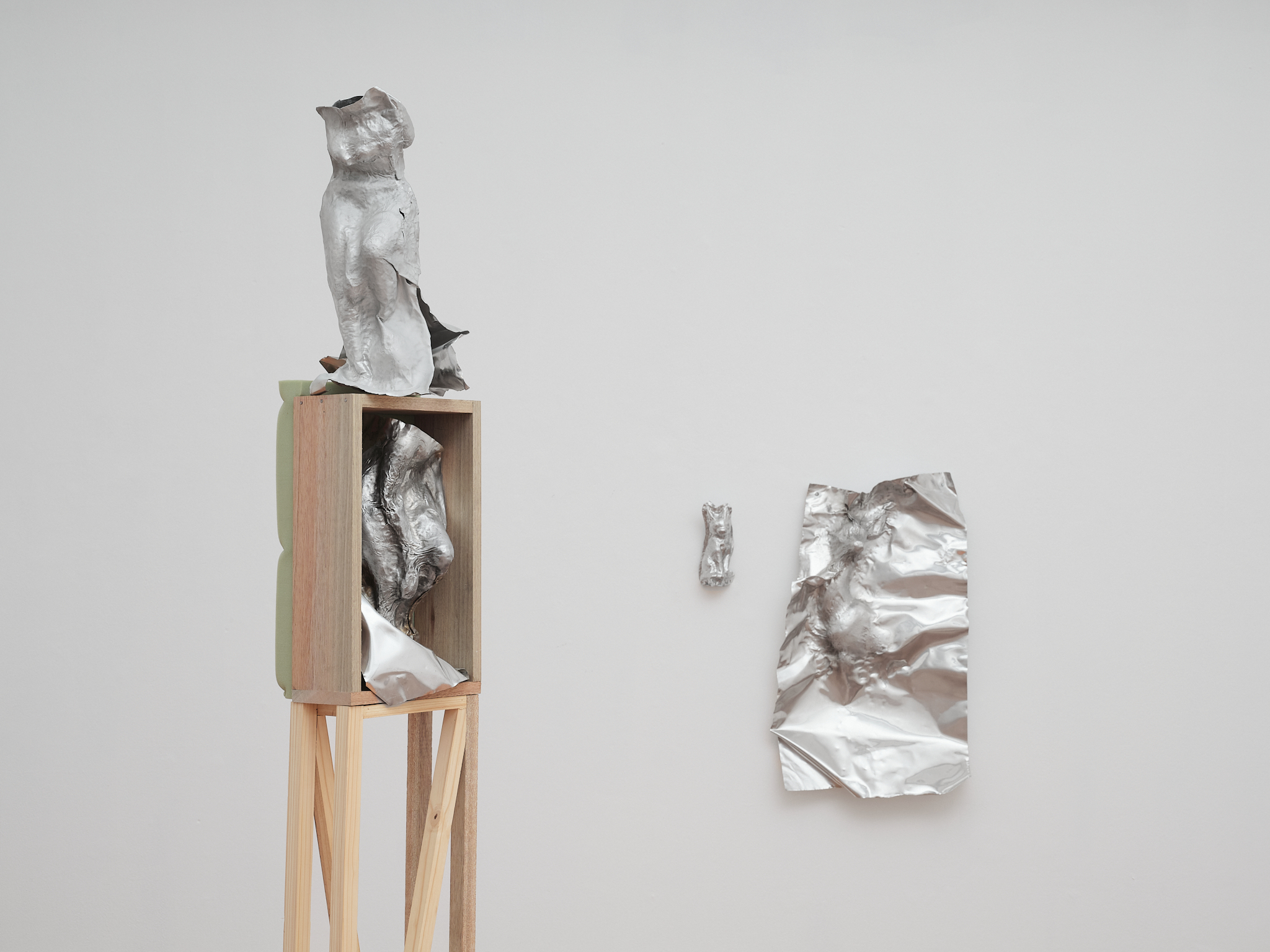 The muses and the deer, 2025. Individual artworks installed together. 