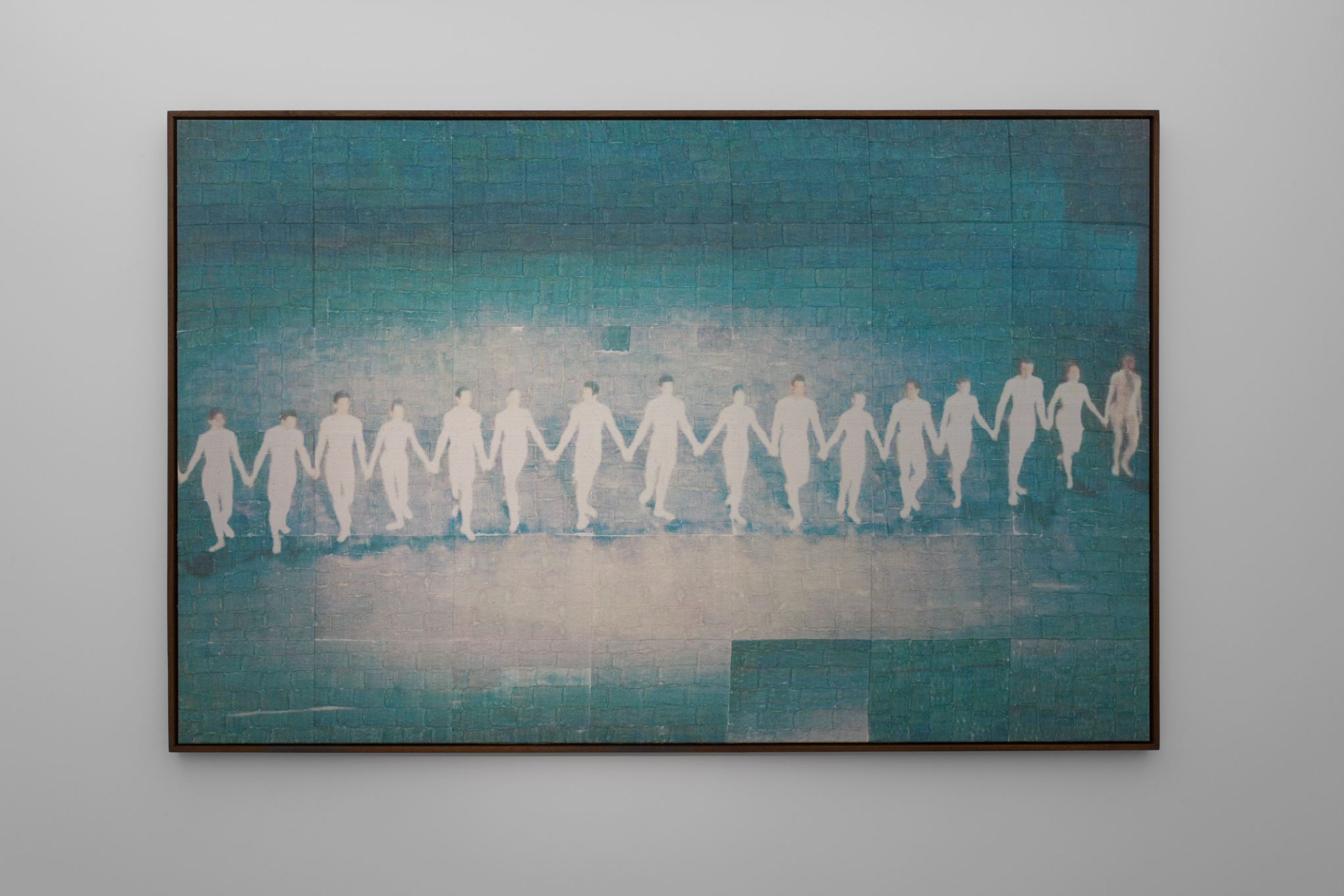 Sasha Kupriyanov, “I forgive”, 2026, hemp fabric, photo transfer, 104 x 161 cm