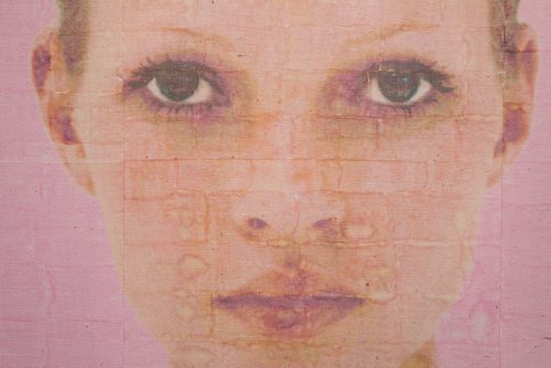 Sasha Kupriyanov It girl 2026 hemp fabric photo transfer wood 113 x 83 cm details