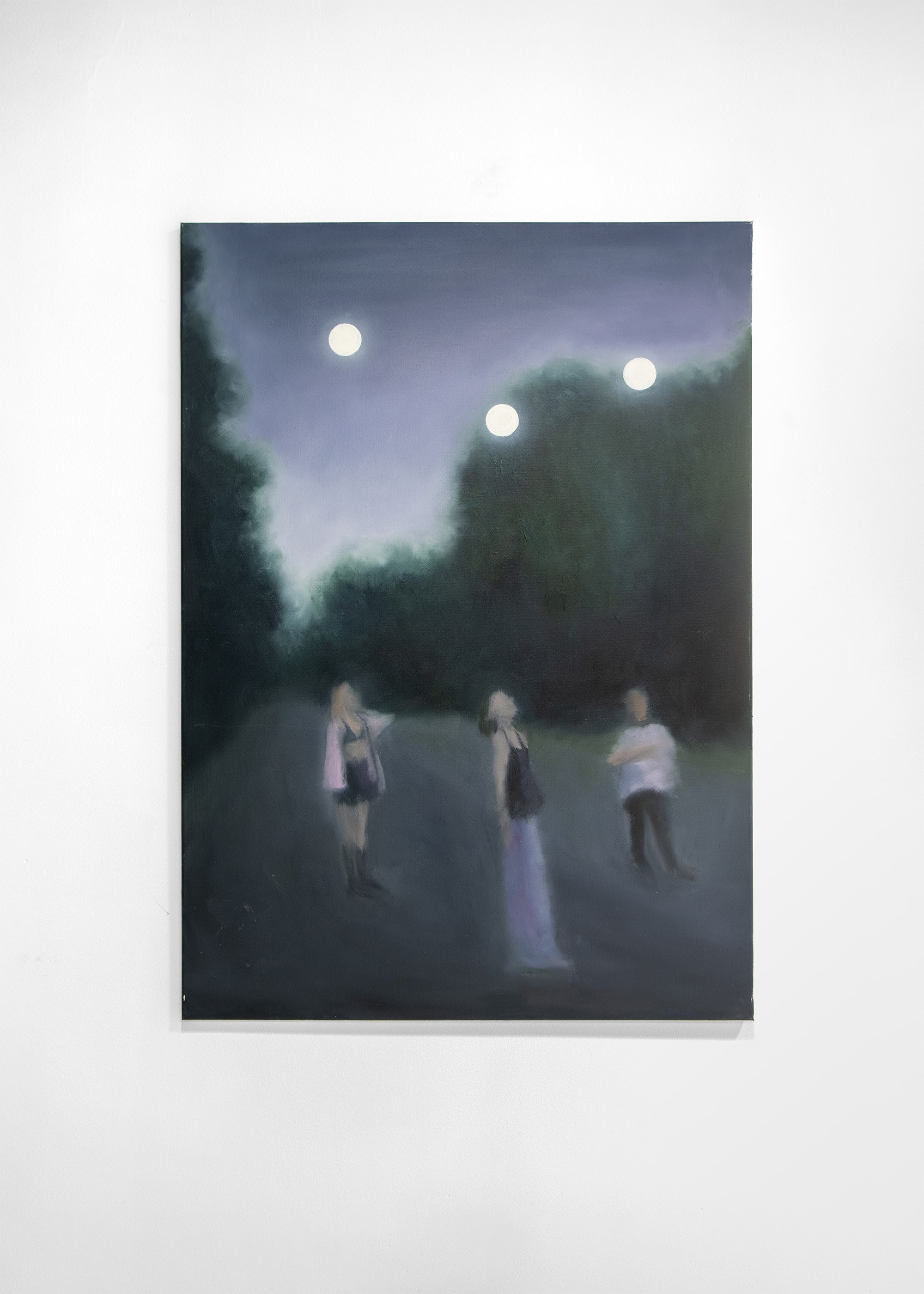 Misha Gudwin, Phenomenon in the Forest of Vincennes, 2025, 116 х 81 cm, Oil on canvas, courtesy of Voskhod Gallery