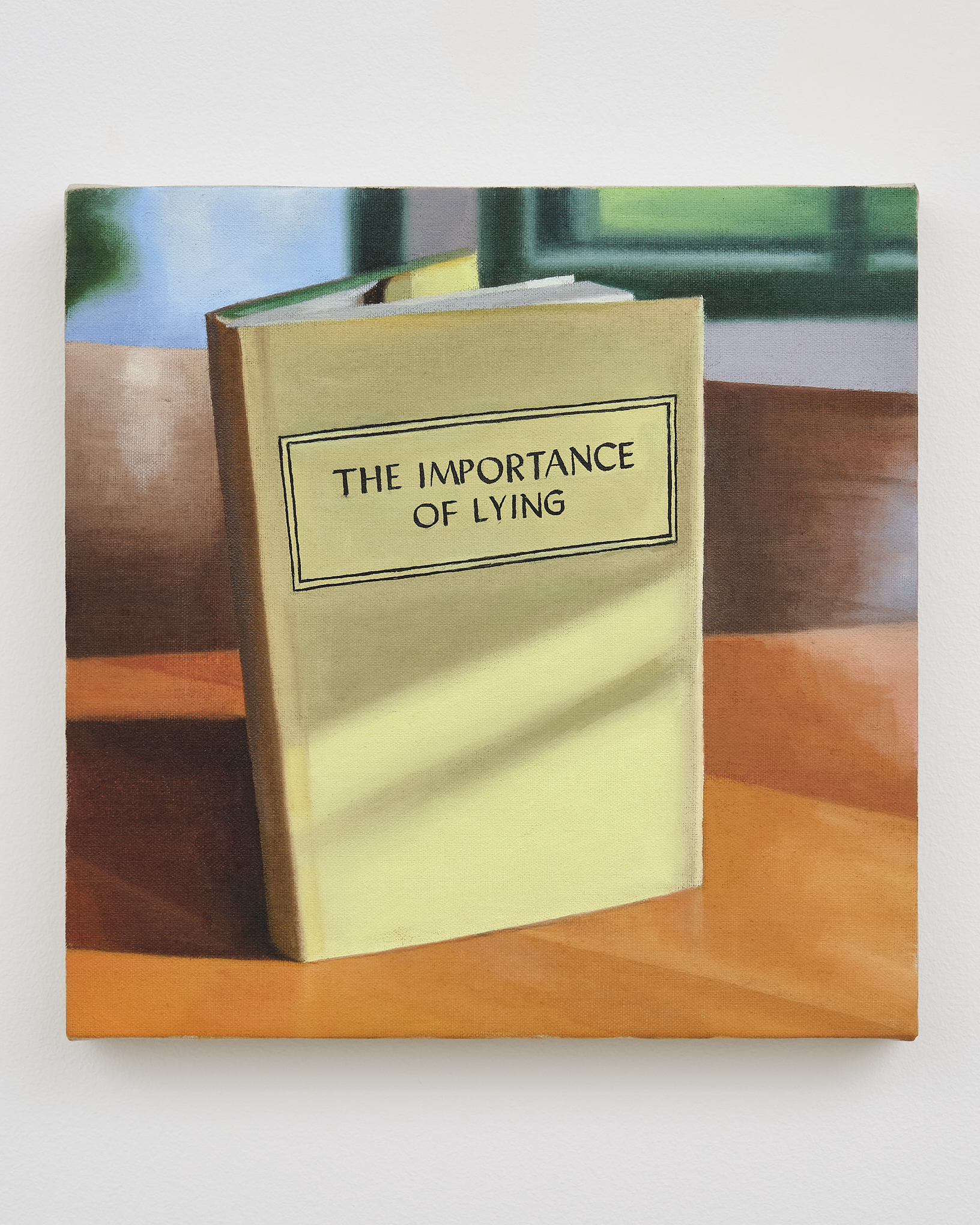 Madeline Ludwig-Leone, The Importance of Lying, 2025. Oil on linen 11 x 11 inches.