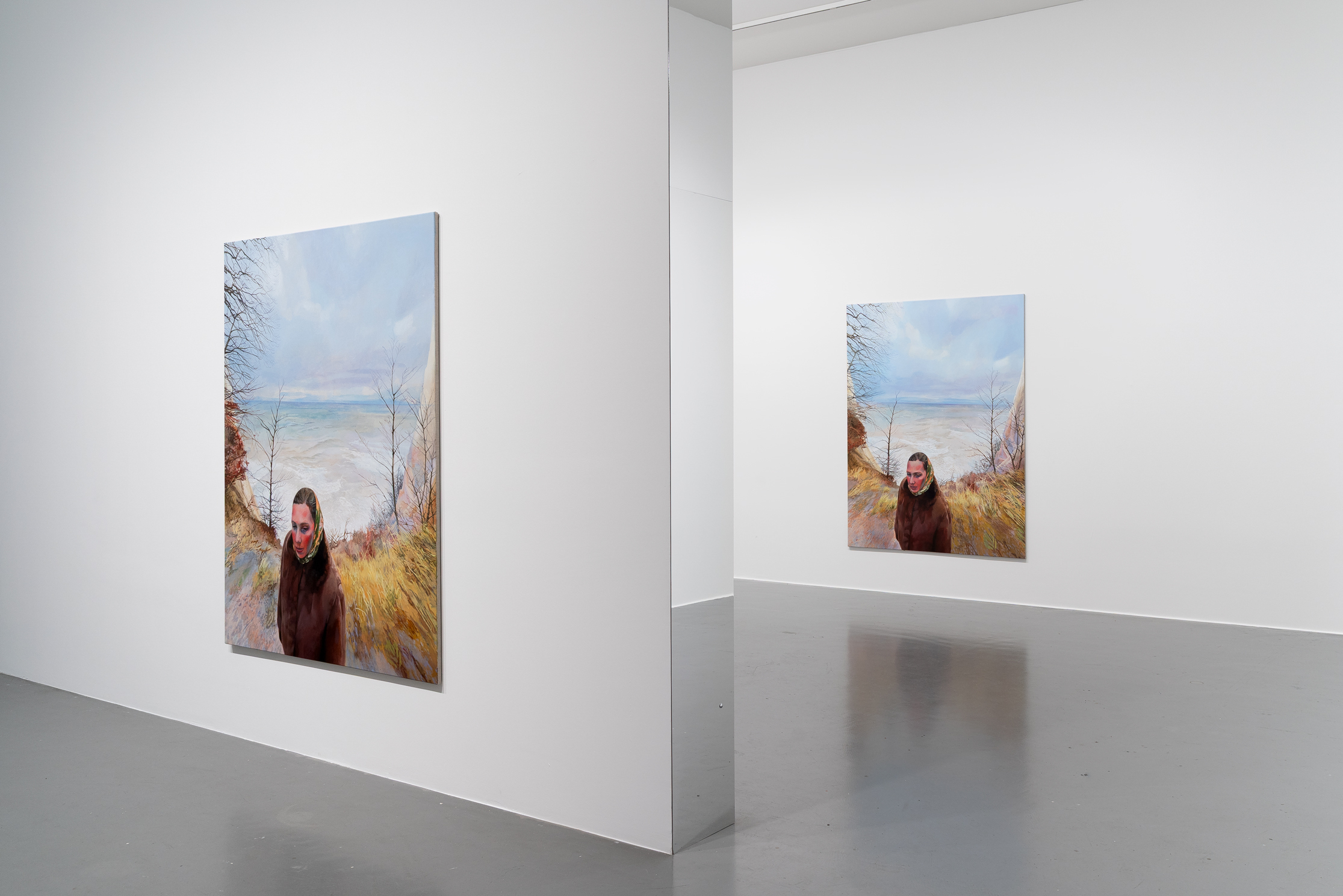 Lin Olschowka Jailed First 1 and Jailed First 2, 2026 acrylic on canvas 198 x 149 cm and 180 x 140 cm