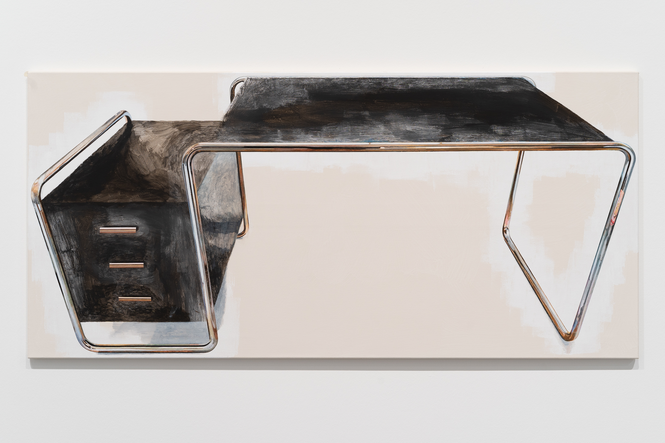 Lin Olschowka S 285/1 with one tree, 2026 acrylic on canvas 80 x 170 cm