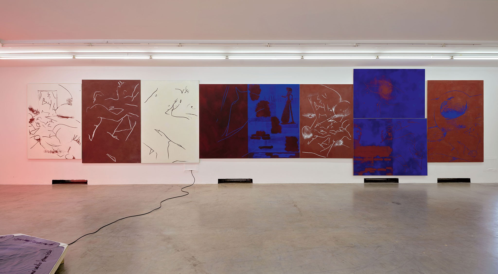 BPJ, 24H IS ROUND, 2018; CACAO MARAVILHIÃO, 2016; VOYAGE DE TOILE, 2016; O.T. (Anonymous & Anarchive fig. 61), 2021; 365 IS ROUND, 2018; O.T. (Galaxy Sex), 2022; O.T. (Anonoumous & Anarchive fig.4), 2022–2023; Für Mamuschka , 2017