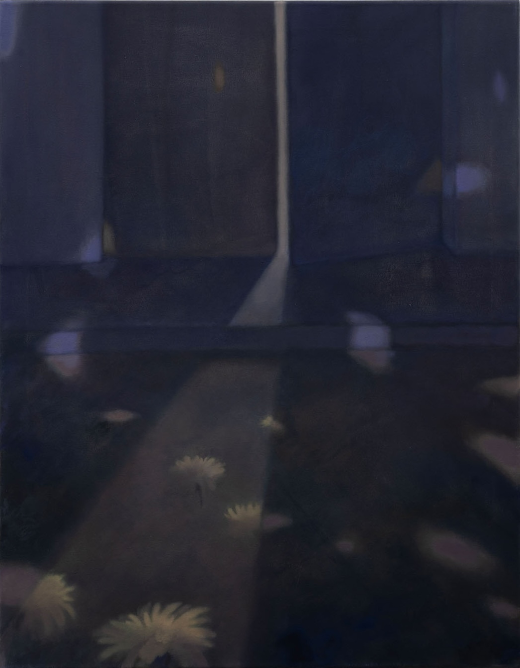 Masha Kovtun, The sound of falling stars, 2023, Oil on canvas, 95 x 75 cm