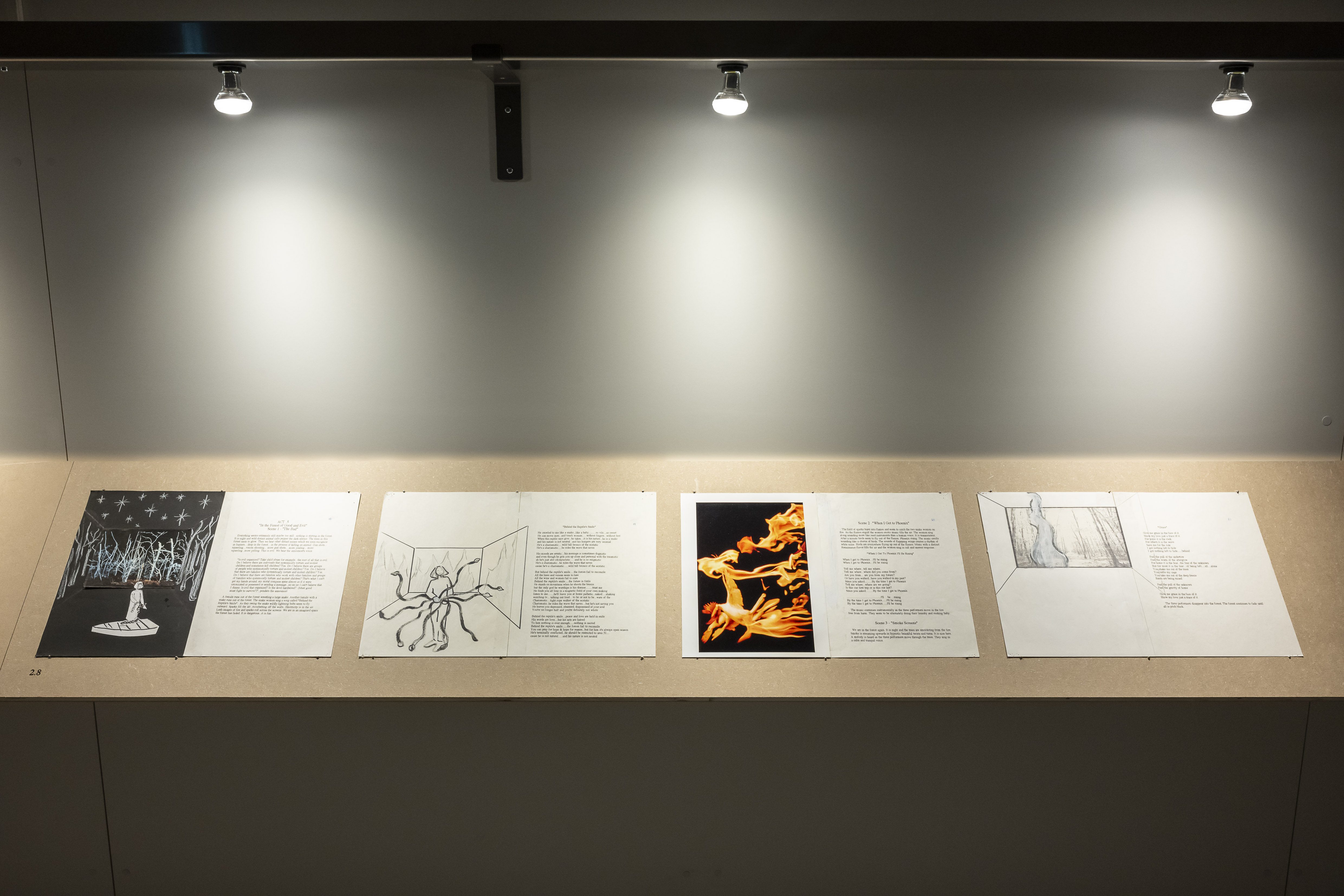 Julia Heyward, Miracles in Reverse, 1997, Performance texts and storyboards, Photo: Thorsten Arendt
