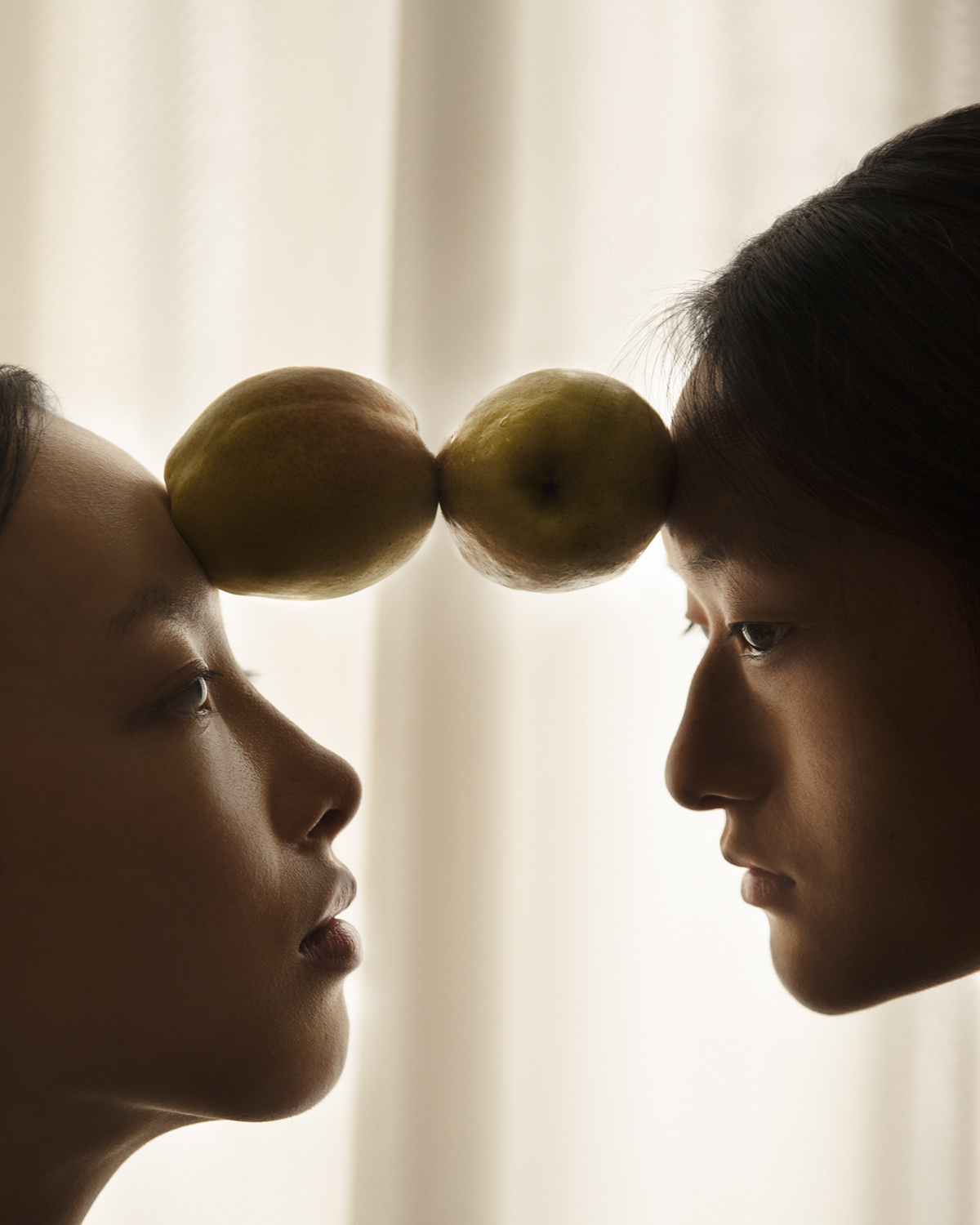 Trust Me — Staged photograph exploring relational tension and trust, part of the ongoing series presented at InCadaqués Festival. Investigating subtle power dynamics in everyday intimacy. 