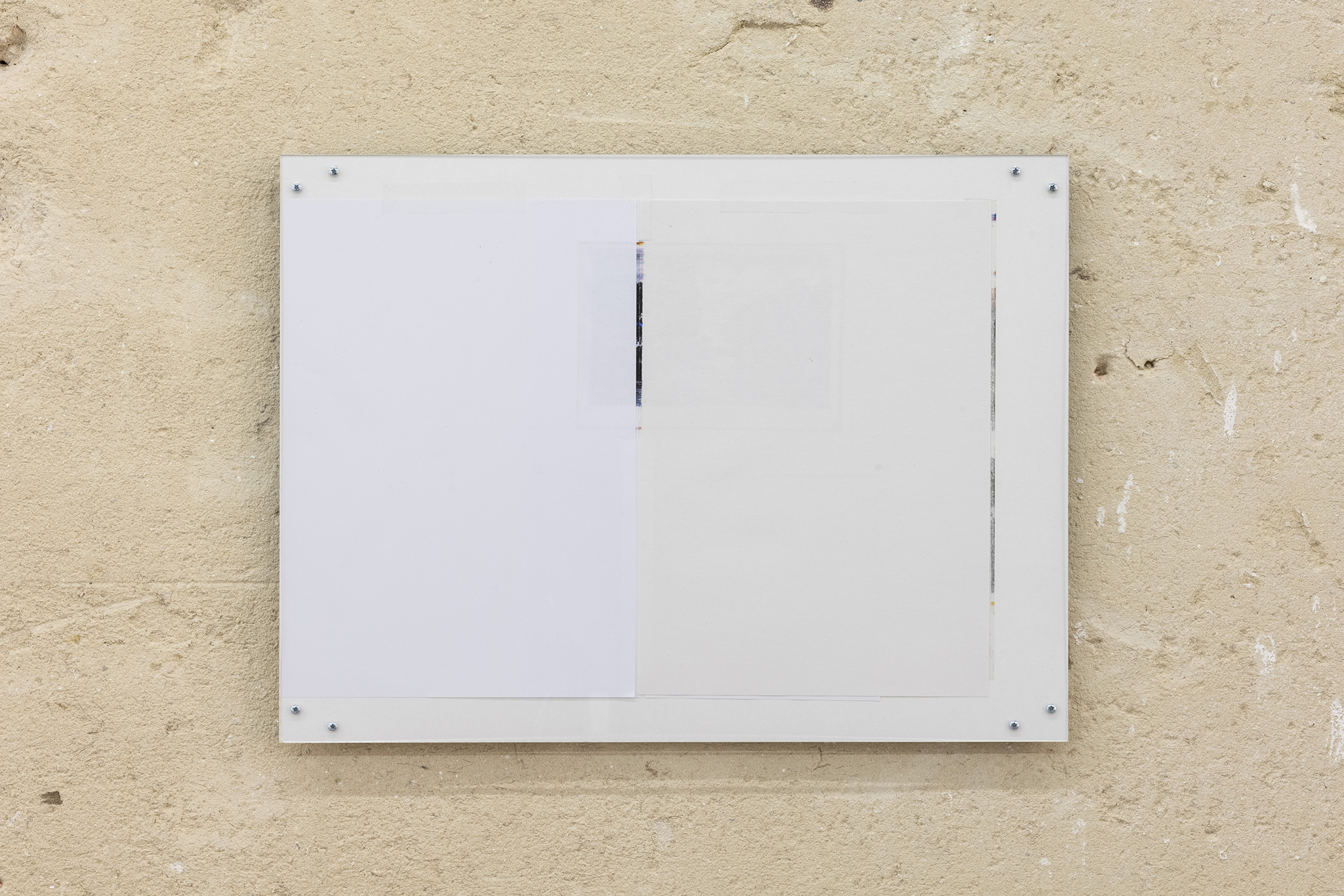 Landscape 2, Mara Jenny, 2026. Laser print, paper, colored pencil, tape, artist frame 35 x 47 cm (framed). ©Fabrice Schneider