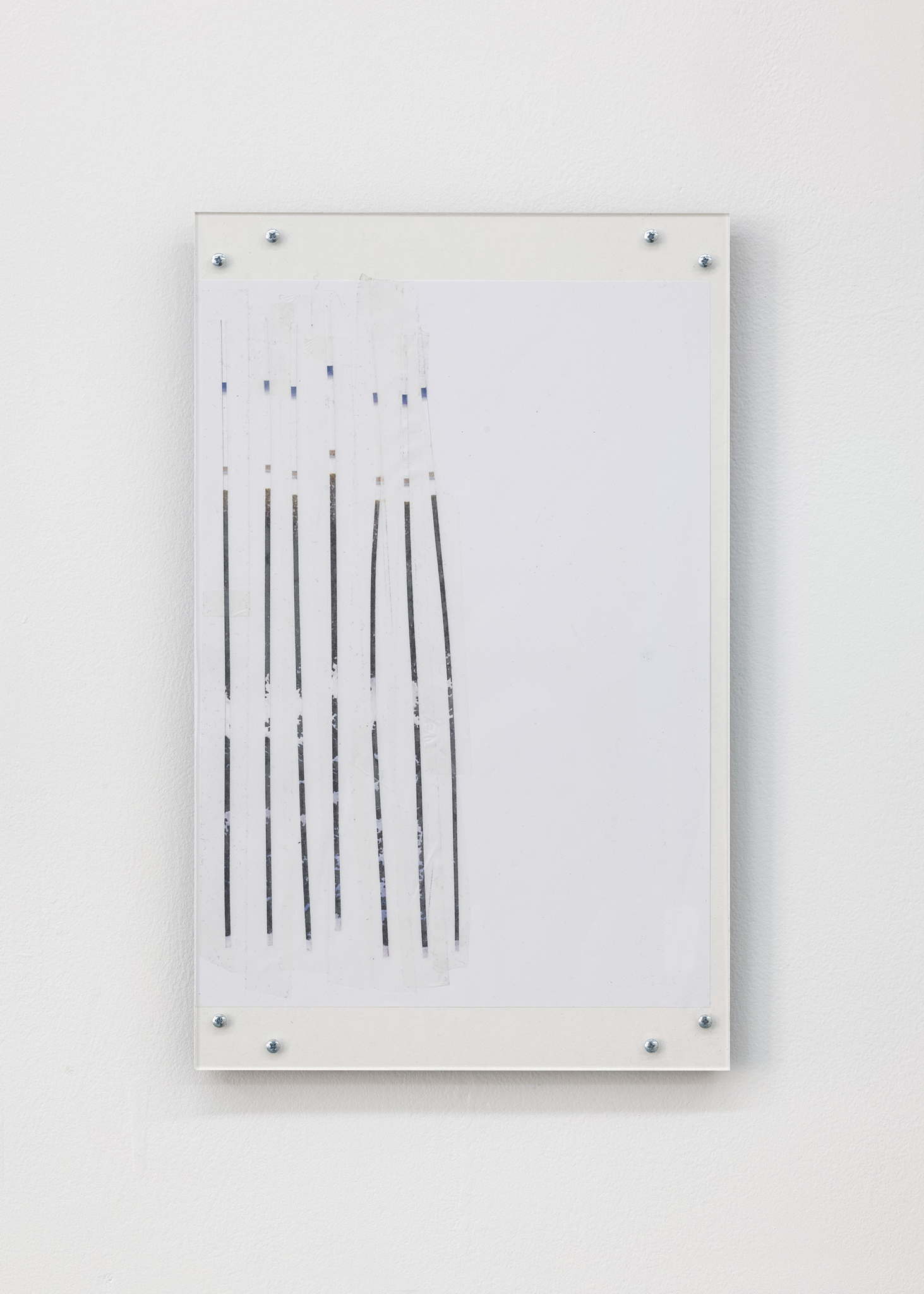 Landscape 3, Mara Jenny, 2026. Laser print, paper, tape, artist frame, 35 x 21,8 cm (framed). ©Fabrice Schneider