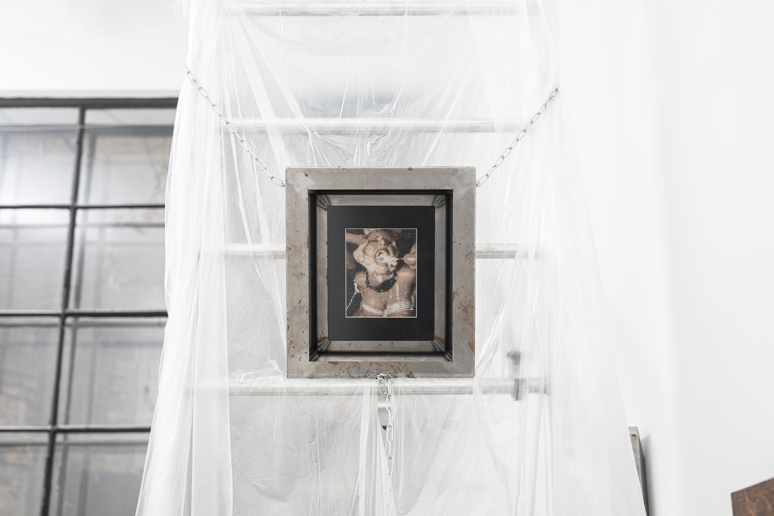 enterior at xxx / Untitled, Cyborgs and Ephemeral failures series , cross stitch 