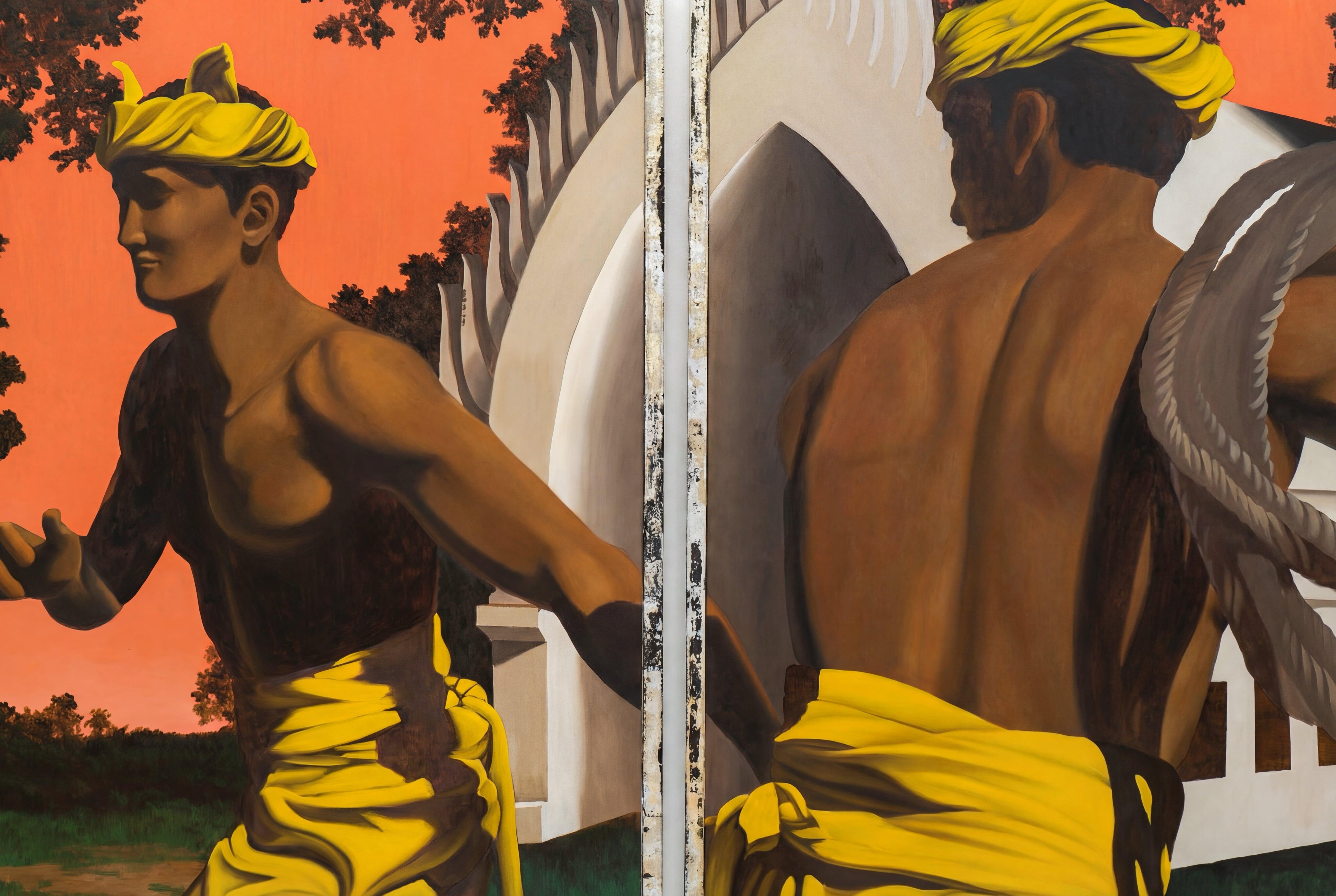 before they leave the city they change the uniform 2026.  painting. 220x200. Swatchrokorn Wannasorn