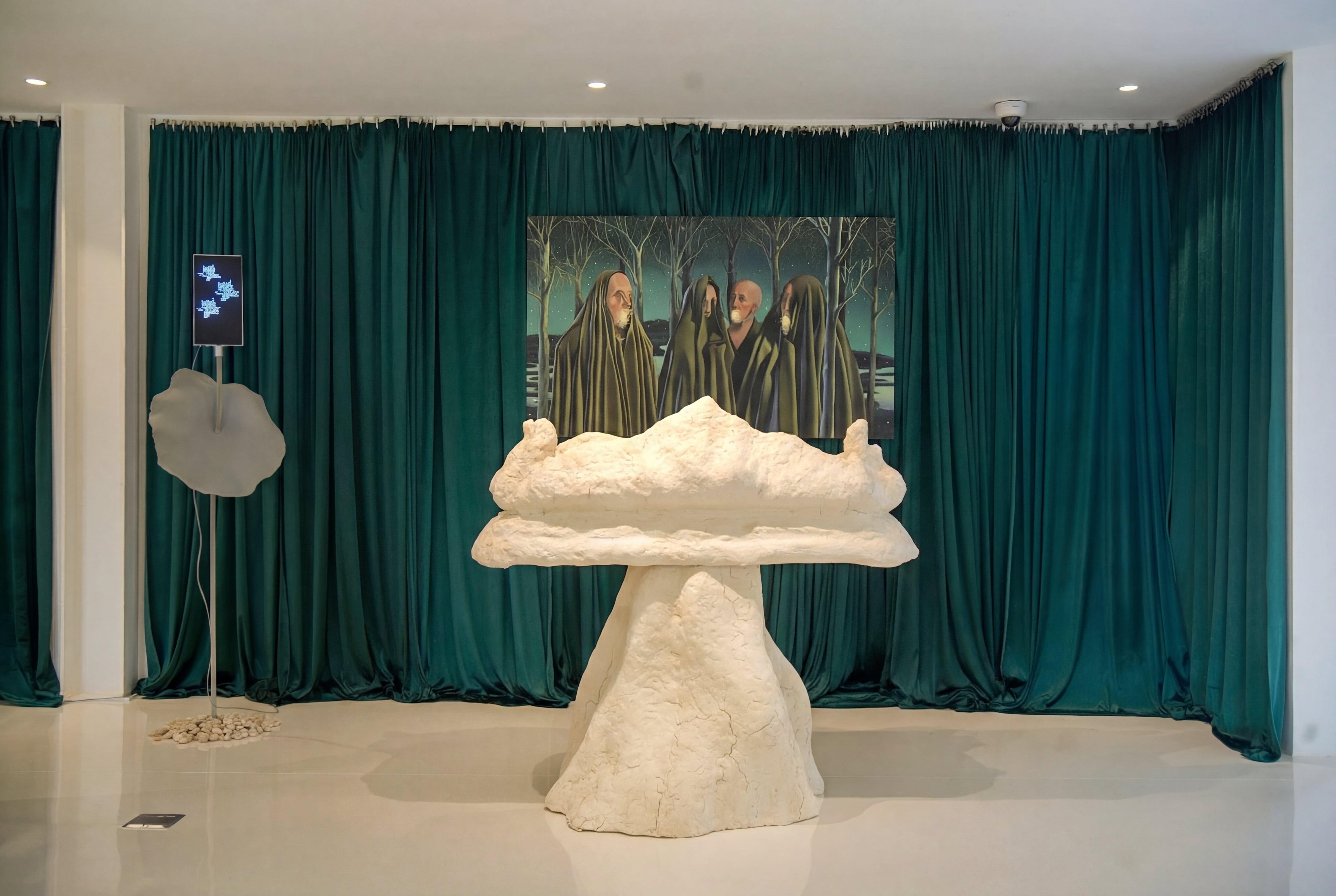 Lanna 2026. Thai traditional cement. 118×118×80. unknown 2024. painting. h150хw90cm. Swatchrokorn Wannasorn