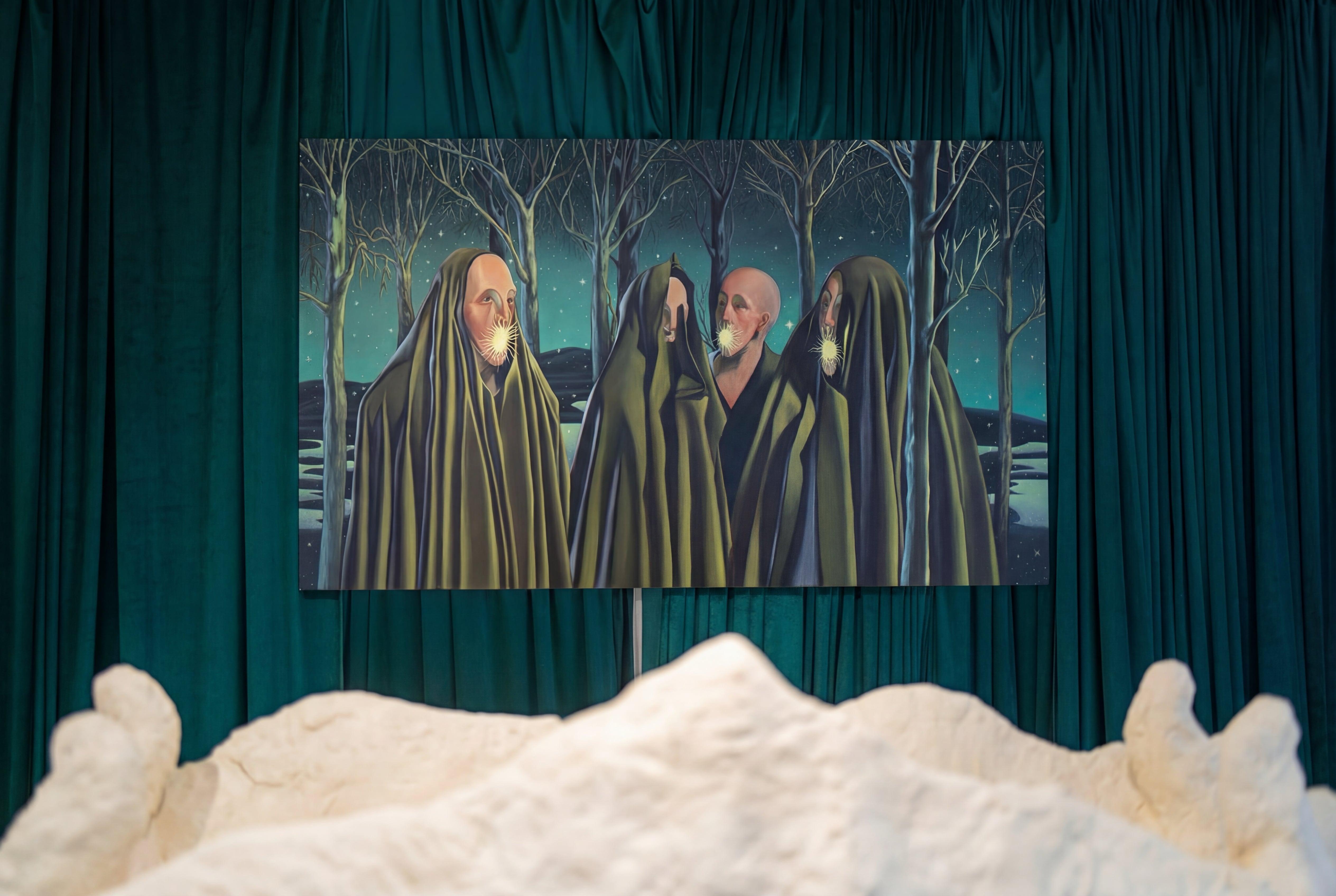 Lanna 2026. Thai traditional cement. 118×118×80. unknown 2024. painting. h150хw90cm. Swatchrokorn Wannasorn