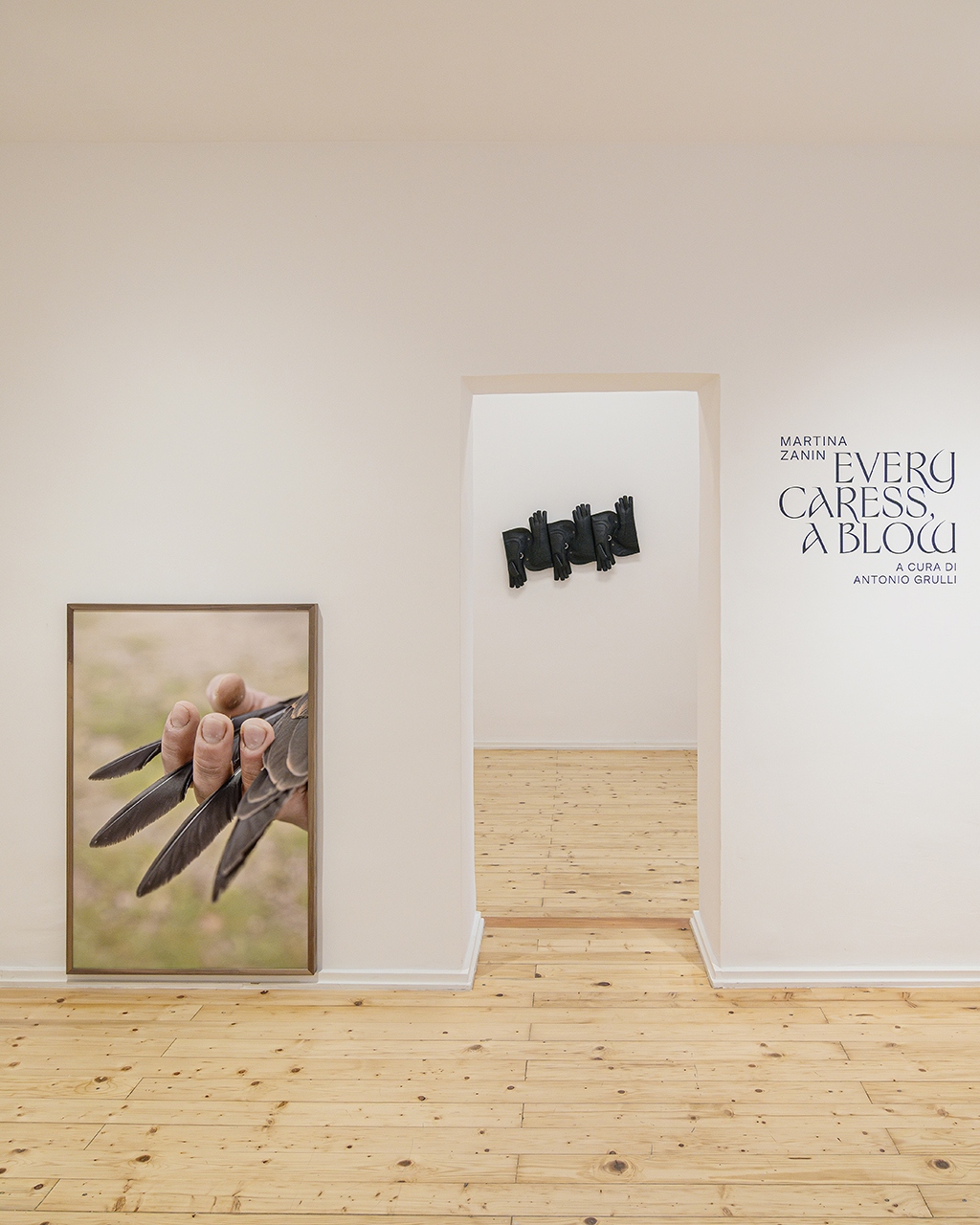 Installation view EVERY CARESS, A BLOW, Martina Zanin, Fondazione Pastificio Cerere 2026. Courtesy Fondazione Pastificio Cerere. Credits: Carlo Romano.