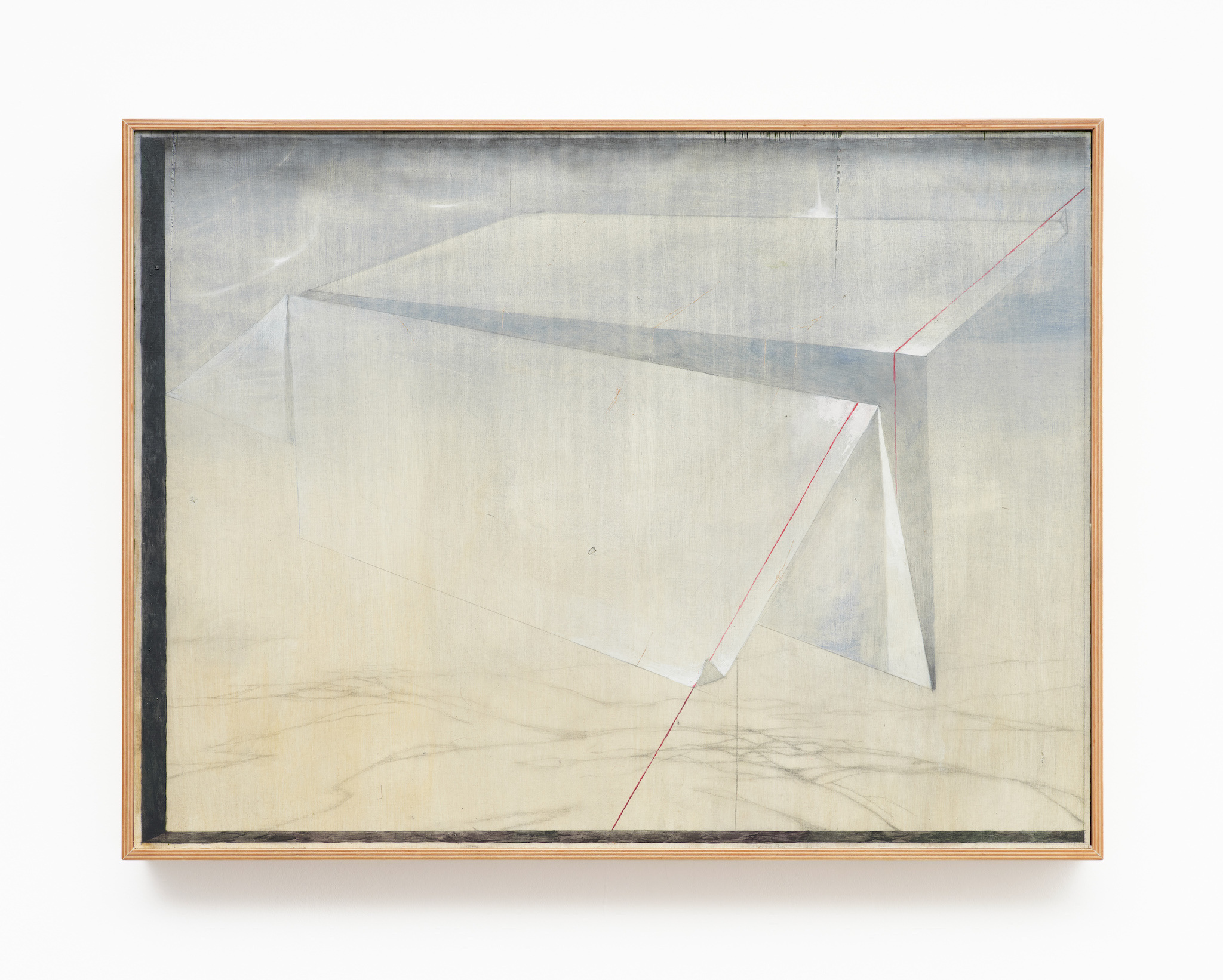 Jakub Michalak, Untitled, 2026, acrylic and pencil on wooden panels, artist’s metal frame 60 x 80 cm, Photo: Julia Malmquist
