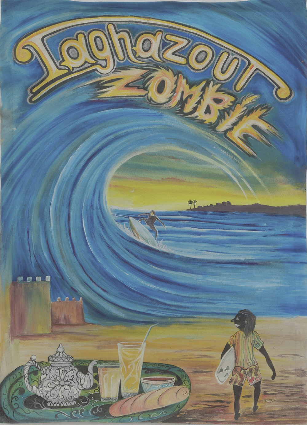 Josep Maynou, Taghazout Zombie, 2017, acrylic on canvas, 105 x 81 cm