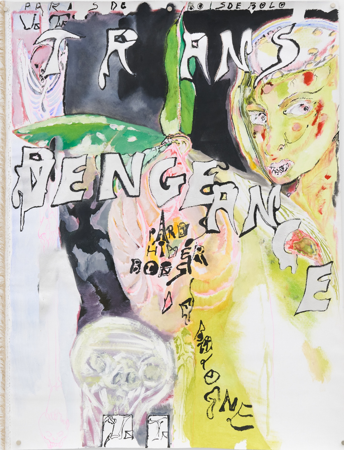 Josep Maynou, Trans Vengeance, 2026, mixed media on canvas, 94 x 72 cm