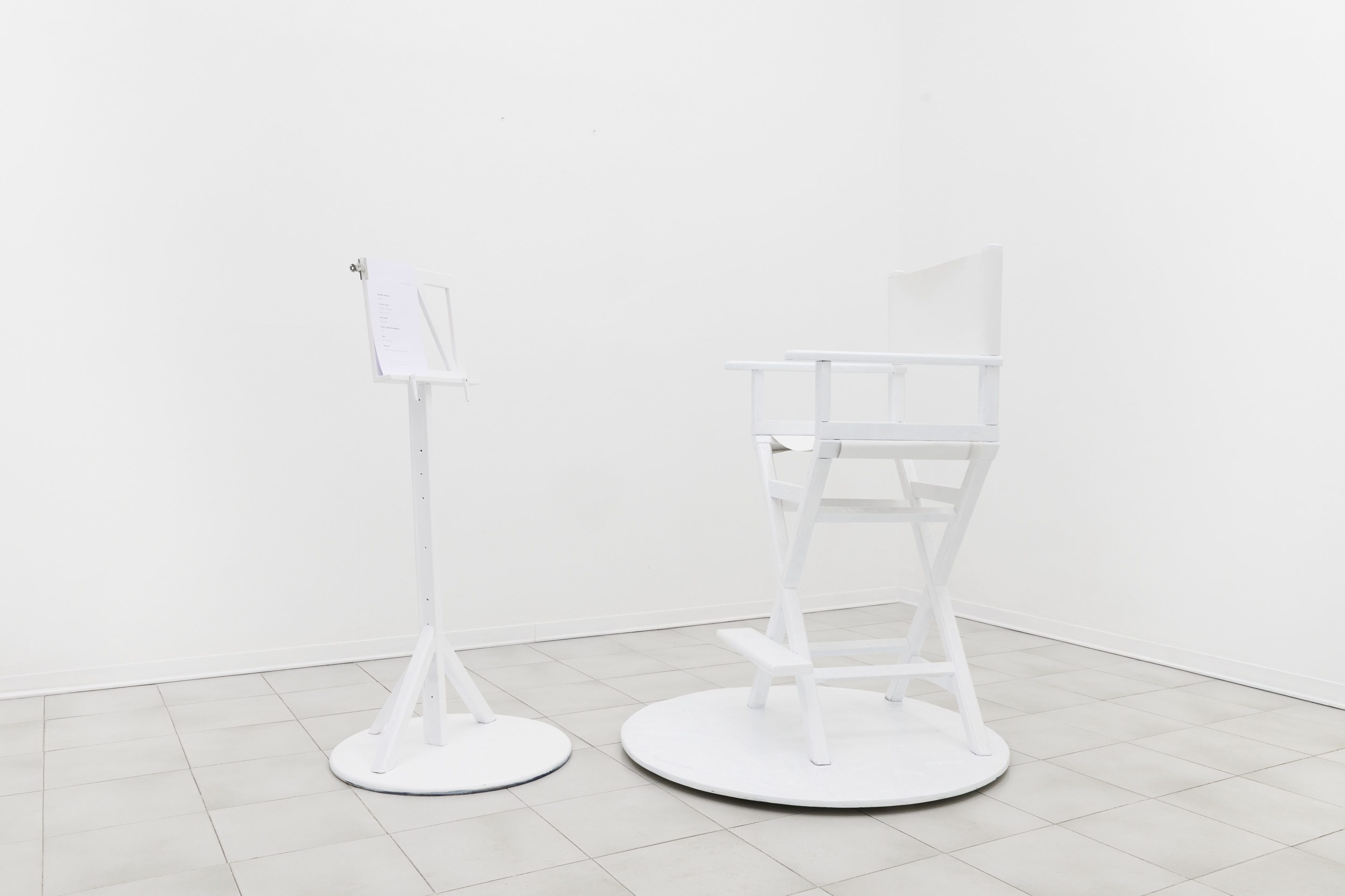 Bianca Milan, Performing Productions presents, 2026,  enamel, canvas and paper on wood, variable dimensions