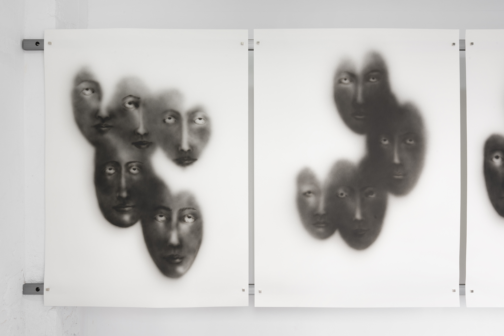 Nistagmo by Nadia Barkate, exhibition detail at raccoon projects, Barcelona, 2026