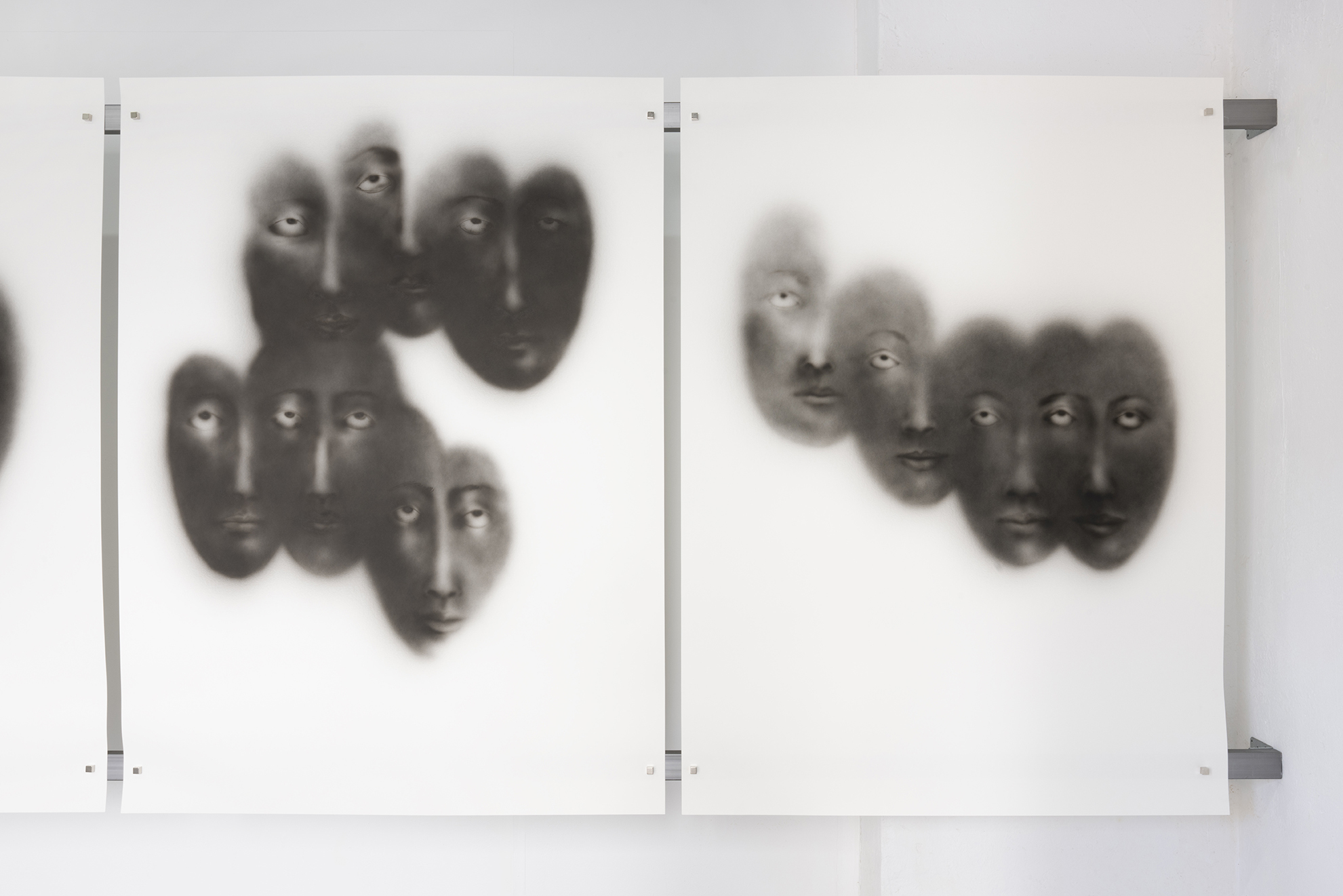 Nistagmo by Nadia Barkate, exhibition detail at raccoon projects, Barcelona, 2026